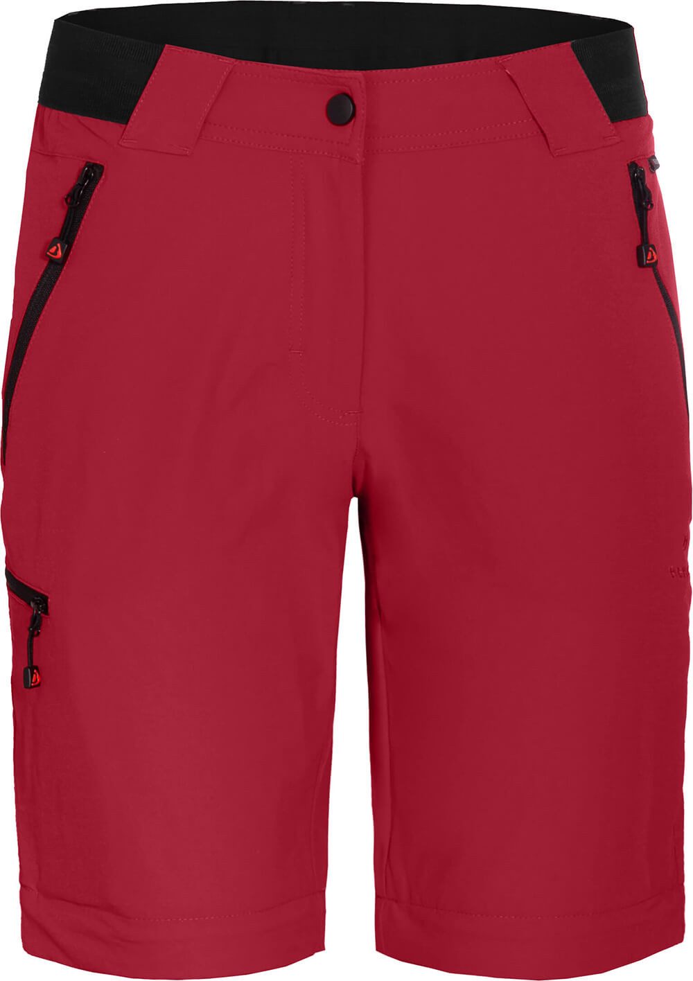 Bergson Outdoorhose VIDAA COMFORT Zipp-Off Damen Wanderhose, leicht, strapazierfähig, Normalgrößen, rot