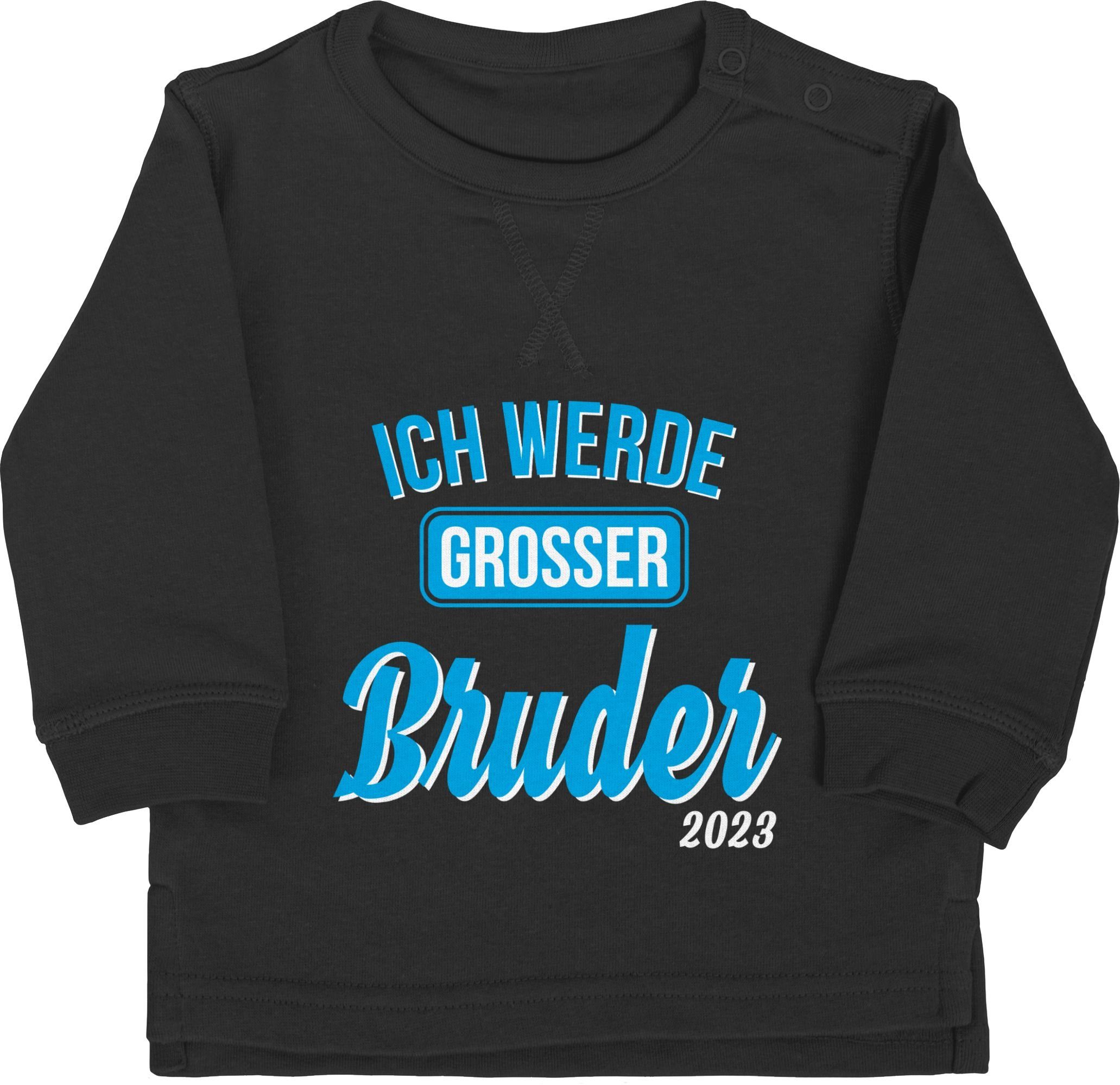 Shirtracer Sweatshirt Ich werde großer Bruder 2023 Großer Bruder 3 Schwarz