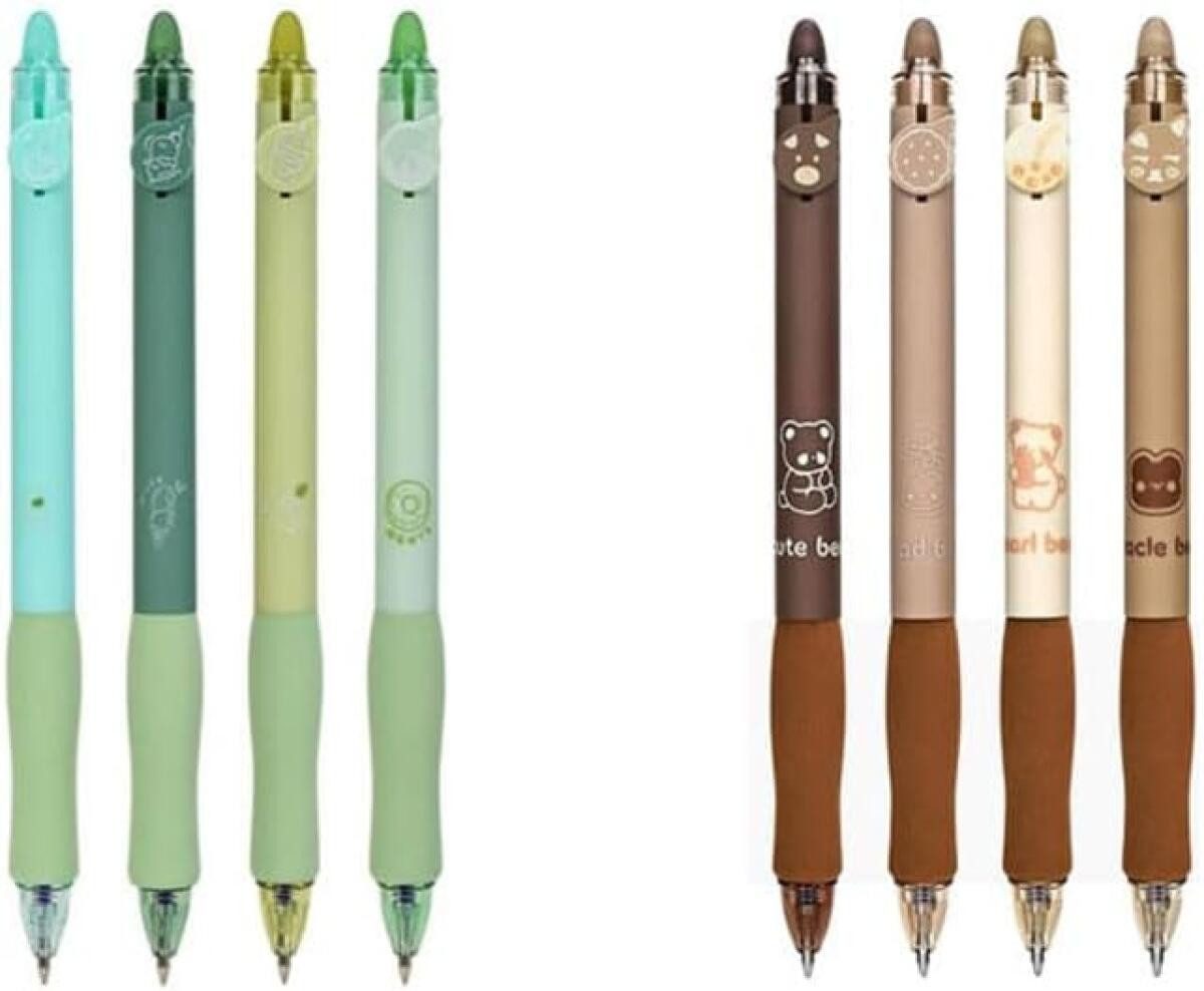 FELIXLEO Kugelschreiber Radierbarer Kugelschreiber Set 0.5mm Erasable Pen für Schule, (8-tlg)