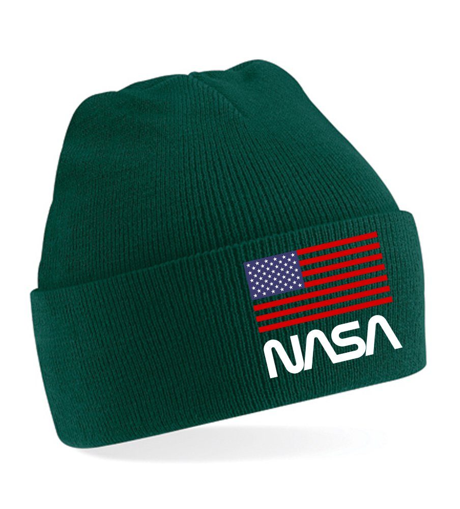 Beanie Unisex Erwachsenen Mütze Nasa USA Astronaut Space Elon