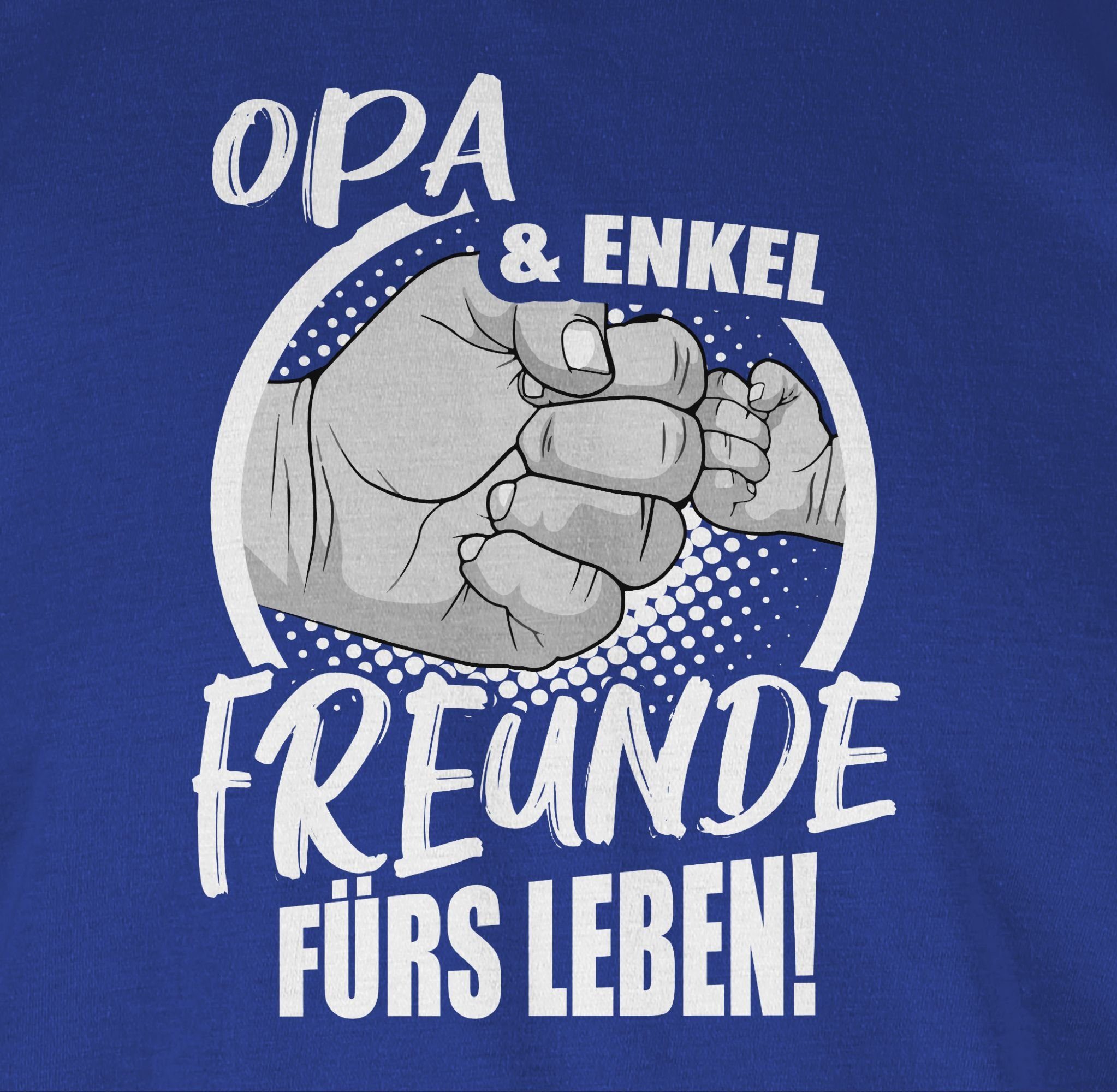 Royalblau Geschenke Opa 3 Freunde Opa & Leben! T-Shirt fürs Shirtracer Enkel