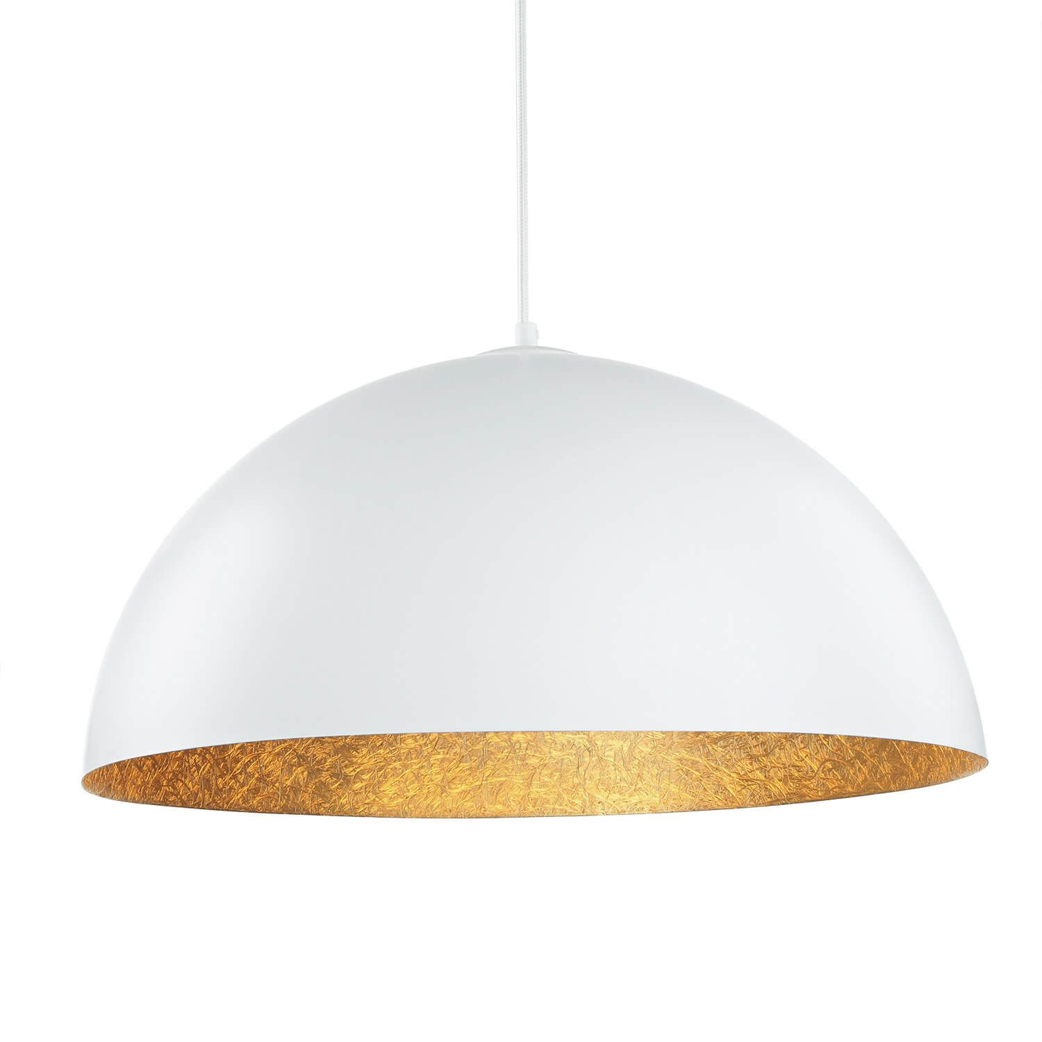 Licht-Erlebnisse Pendelleuchte FERRA, ohne Leuchtmittel, Hängeleuchte Weiß Gold E27 Modern Hängelampe Esszimmer Küche. € 159,95