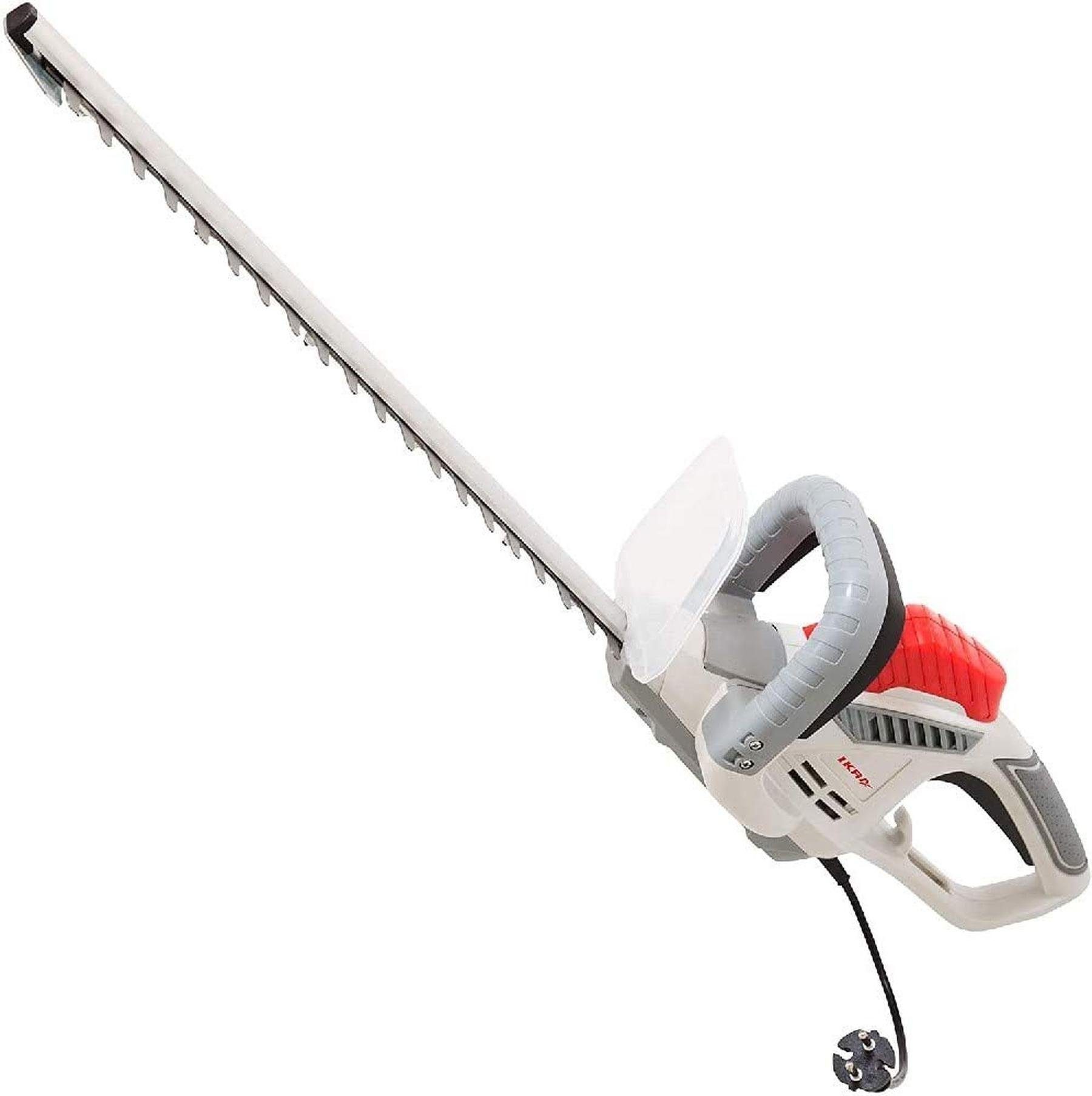 Ikra Elektro-Heckenschere IHT 550 elektrische Heckenschere 550 W Heckentrimmer, (1 St), besonders leicht, Schutzschild und Kabelzugentlastung