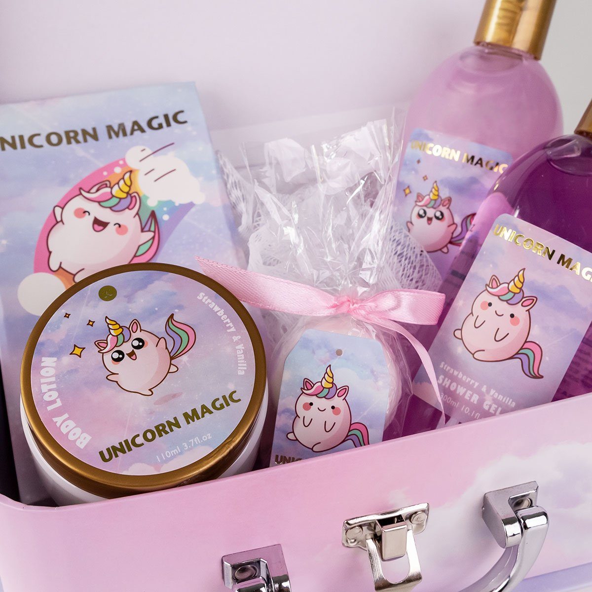 Koffer Einhorn-Design Kids Einhorn "Unicorn im & Geschenkset für Teens, Magic" Pflege-Geschenkset ACCENTRA praktischem Mit 7-tlg.,