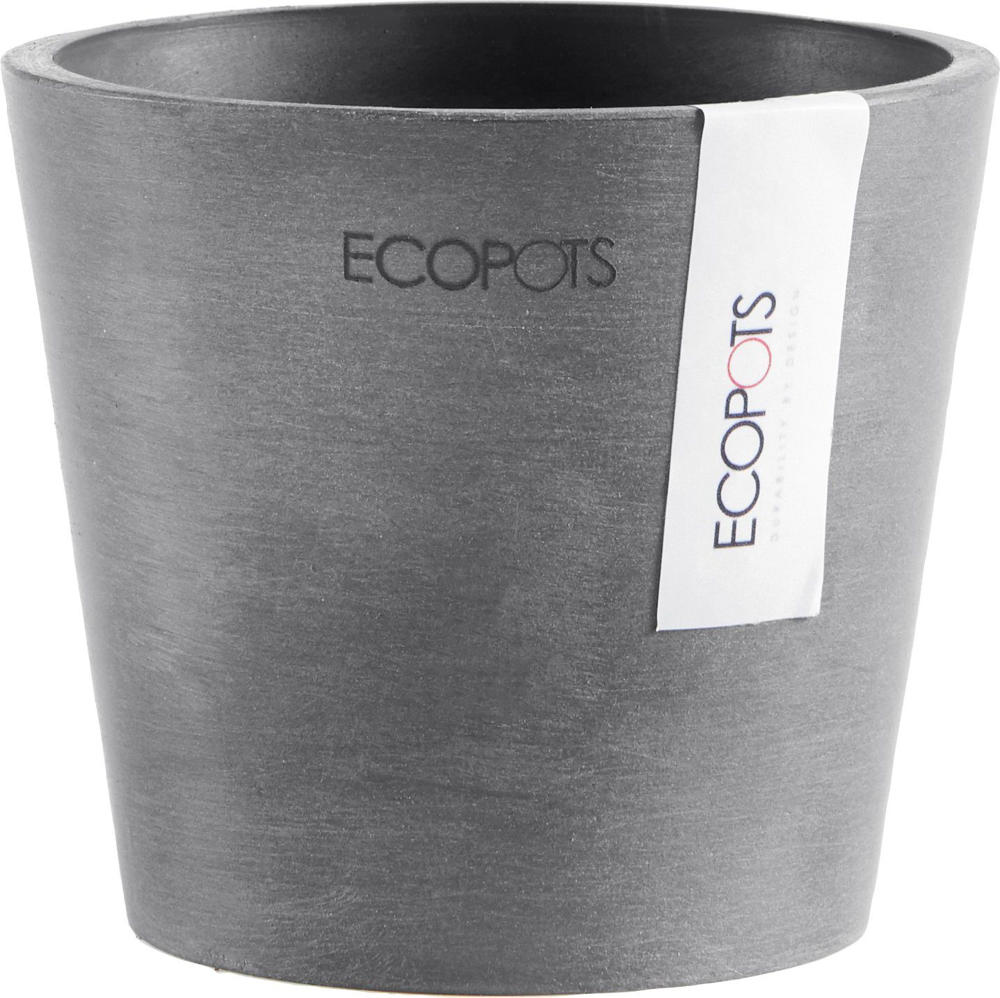 ECOPOTS 10,5x10,5x9,2 Grey, cm Blumentopf AMSTERDAM Mini BxTxH: