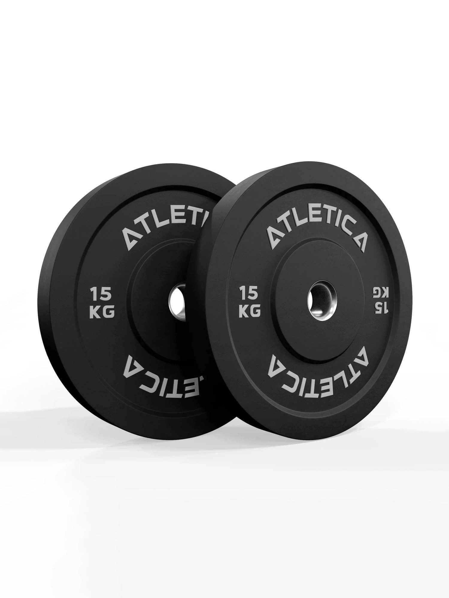 ATLETICA Hantelscheiben Bumper Plates, Paar, Ø 50 mm Edelstahlring, 5 kg, (2-tlg)
