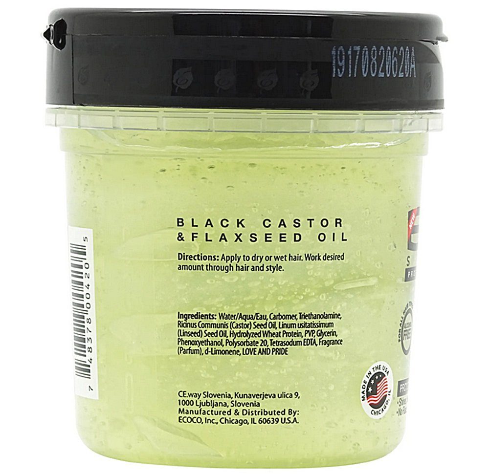 Eco Styler Haargel Eco Style Professional Styling Gel Black Castor & Flaxseed Oil 236ml