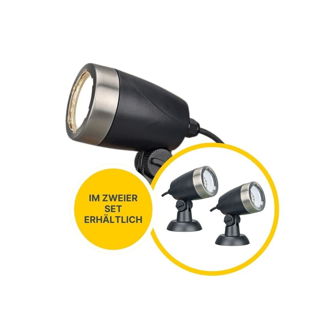 MeLiTec LED Gartenstrahler 2er SET LED Gartenleuchte GL11-1