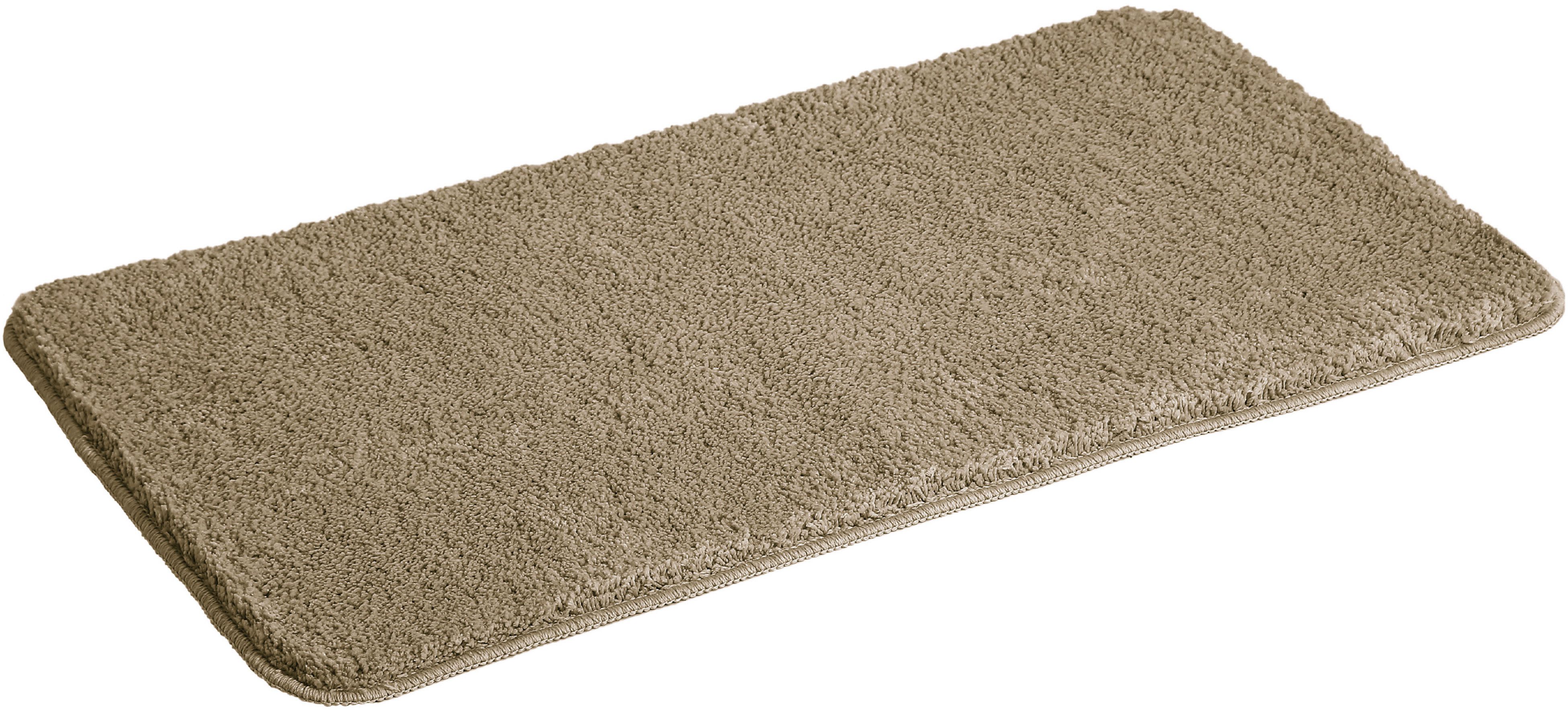 OTTO home Badematte Inga, Badezimmer Teppich, Badvorleger, Höhe 20 mm, rutschhemmend beschichtet, schnell trocknend, strapazierfähig, fußbodenheizungsgeeignet, Polyester, rechteckig, Badteppich, unifarben, weich, als halbrund und rechteckig erhältlich
