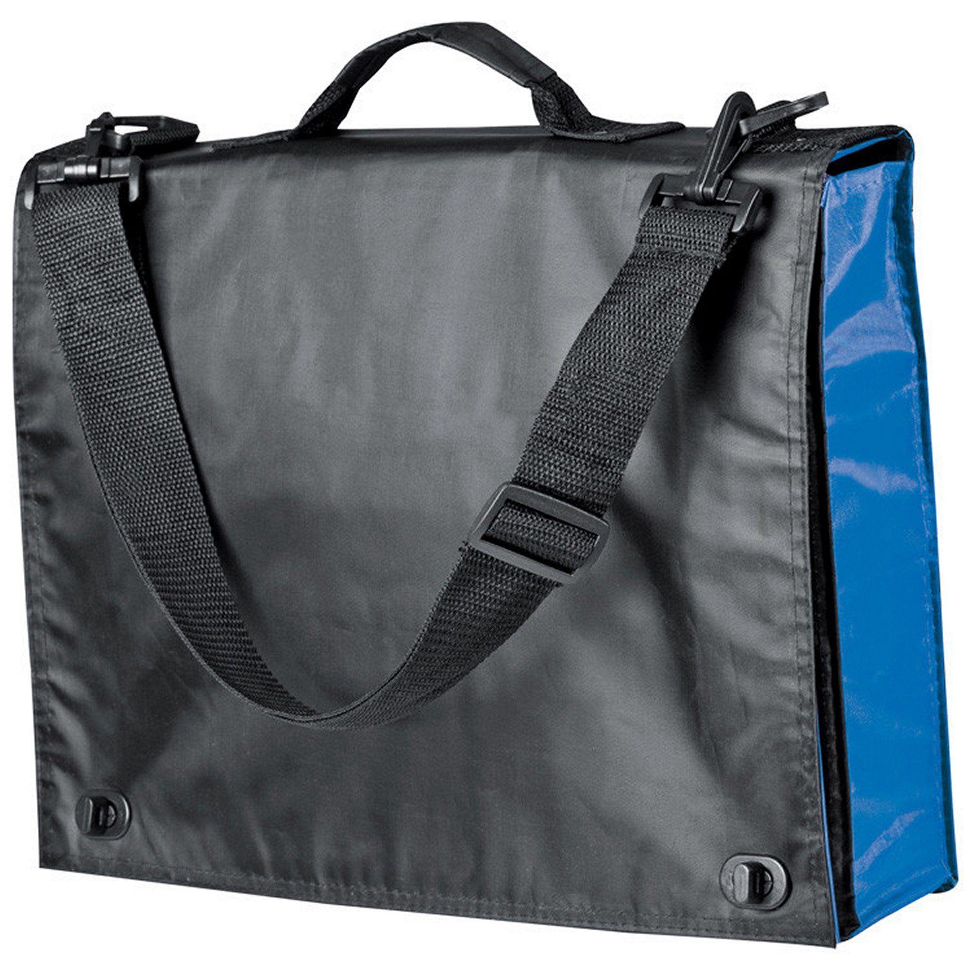 Freizeittasche College Tasche / Schultertasche / Farbe: schwarz-blau