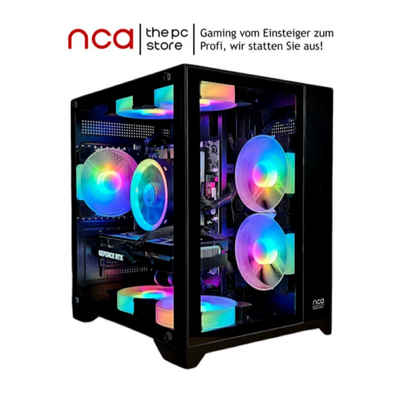 PC Store NCA Gaming PC Chroma RTX 4060 Intel 10 Kerner Windows 11 Gaming-PC (Intel Xeon E5 2680v2, NVIDIA GeForce RTX 4060, 16GB RAM 240GB SSD ohne HDD GB RAM, Luftkühlung, RGB Lüfter mit Controller, 700W Netzteil)