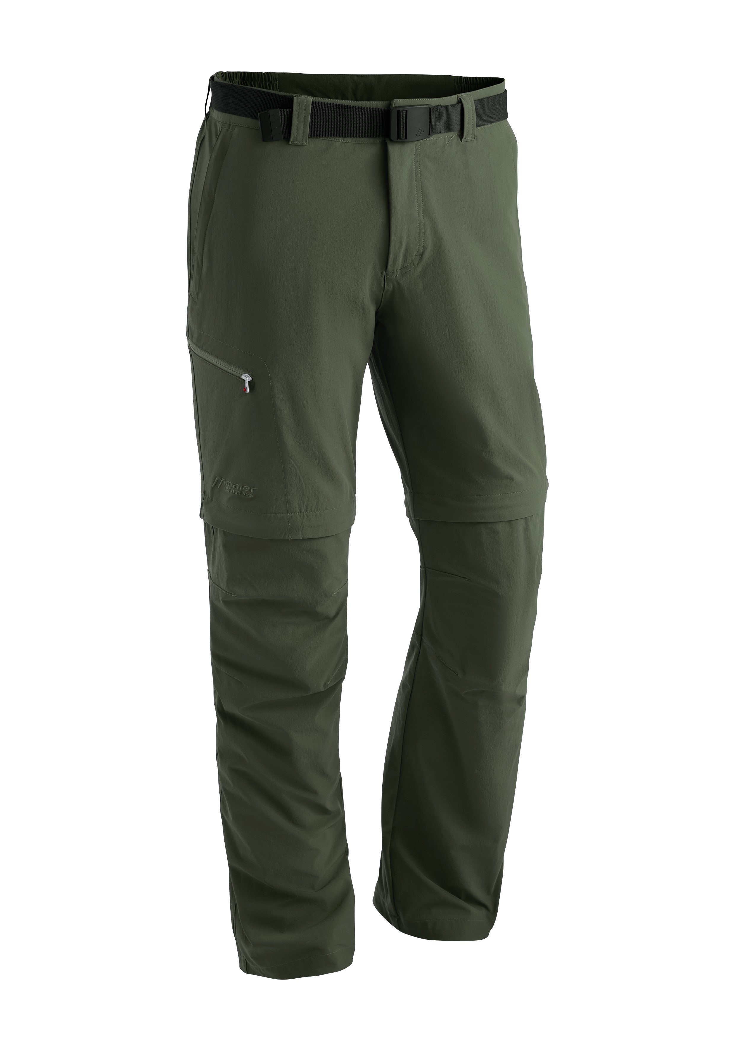 Maier Sports Funktionshose Tajo 2 Herren zipp-off Wanderhose, atmungsaktive Outdoor-Hose olivgrün