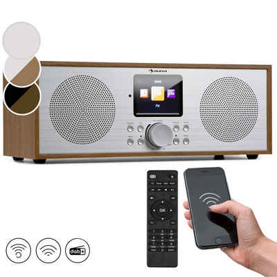 Auna Silver Star Radio (16 W, Internetradio Bluetooth Radio WLAN - DAB Plus Digitalradio Küchenradio)