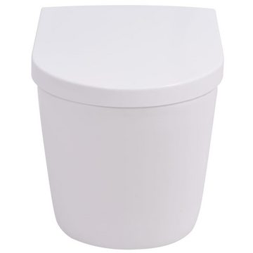 vidaXL Tiefspül-WC »Hänge-Toilette mit Einbau-Spülkasten Keramik Weiß«