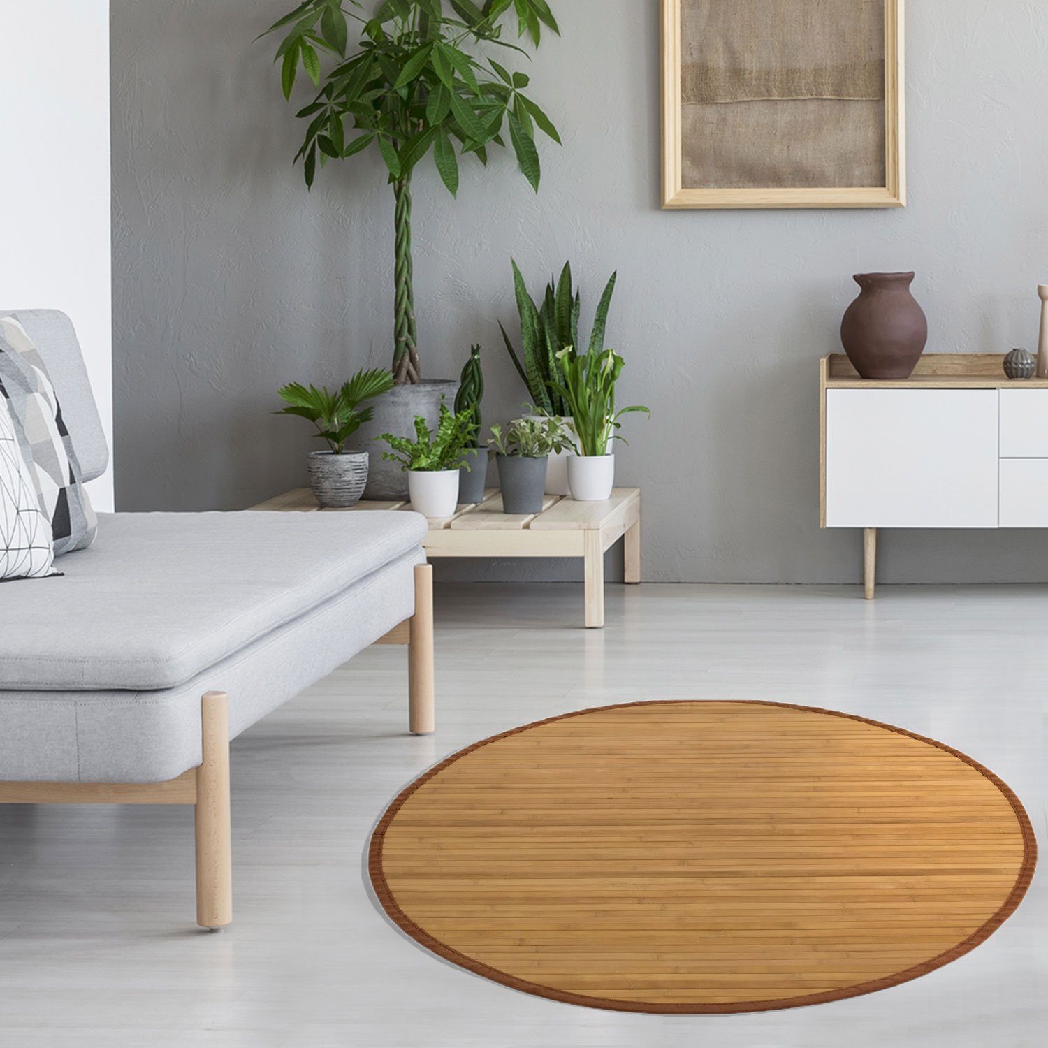 Homestyle4u Teppich Bambusteppich Matte Bambus Läufer günstig online kaufen