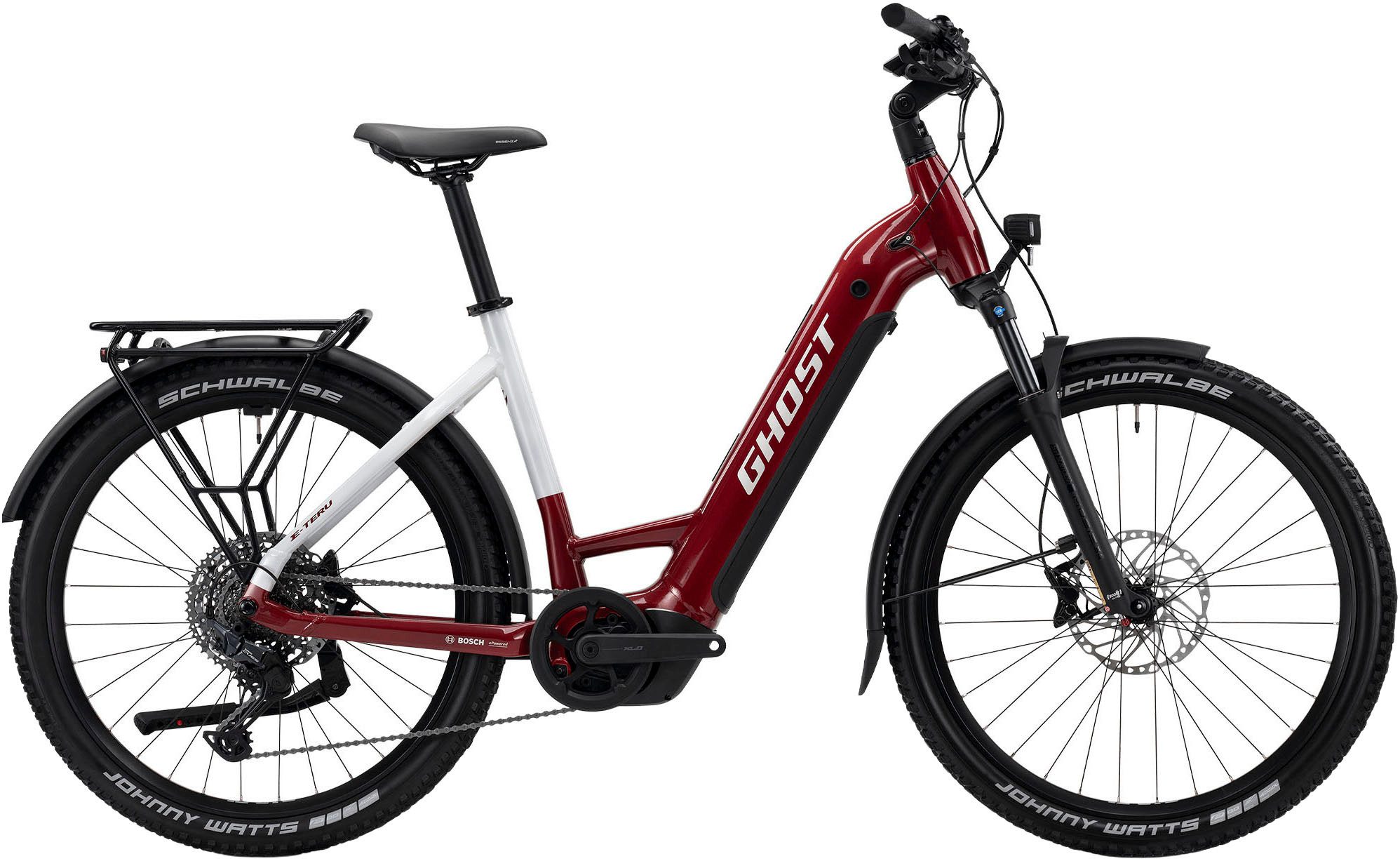 Ghost E-Bike Cityrad E-Teru Advanced EQ Low - Bosch Mittelmotor, 11 Gang Shimano Cues U8000 Shadow+ Schaltwerk, Kettenschaltung, Mittelmotor, 800 Wh