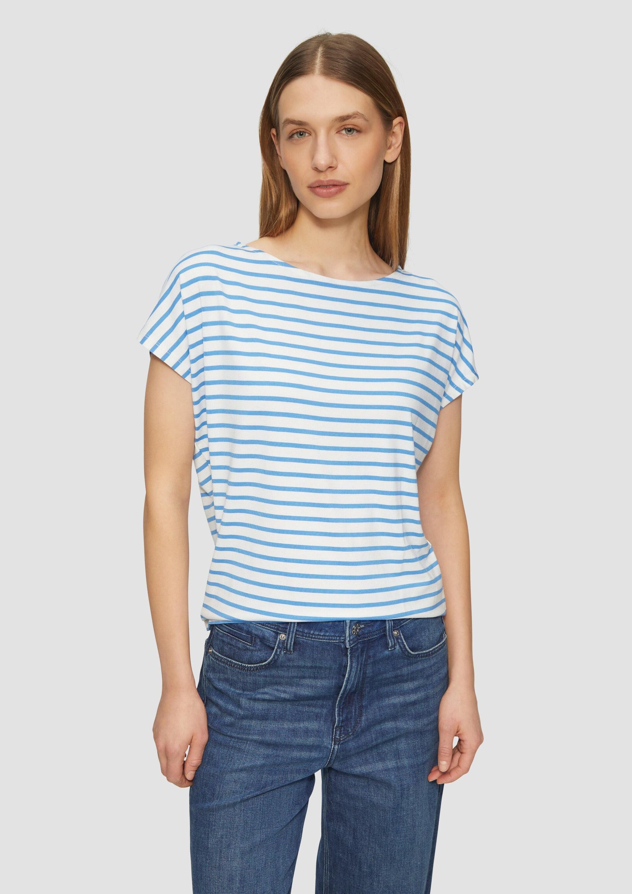 s.Oliver Kurzarmshirt T-Shirt T-Shirt aus Viskosestretch im Relaxed Fit günstig online kaufen