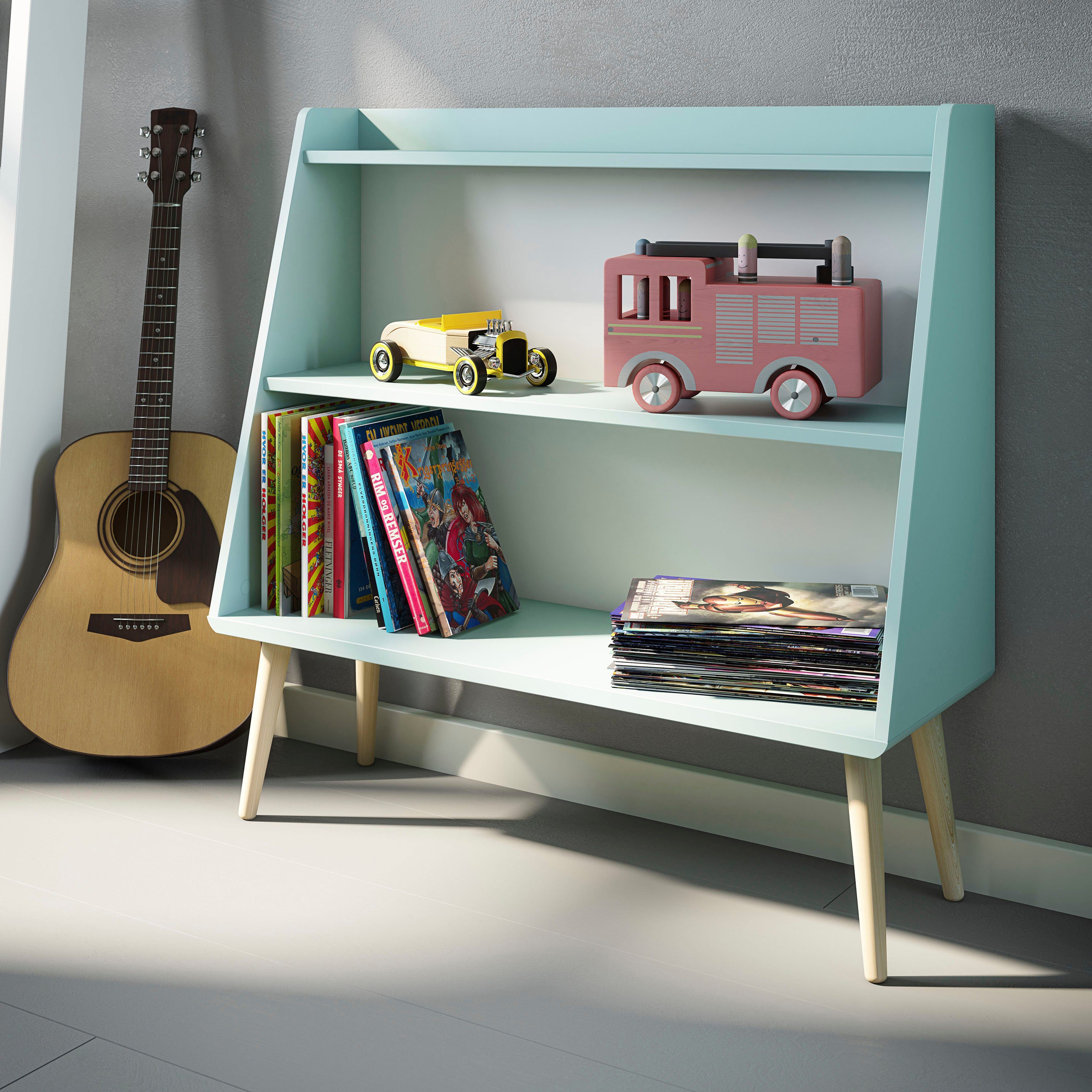 andas Bücherregal Cool Kinder- Mint in Jugendzimmer und Gaia, Design skandinavischem