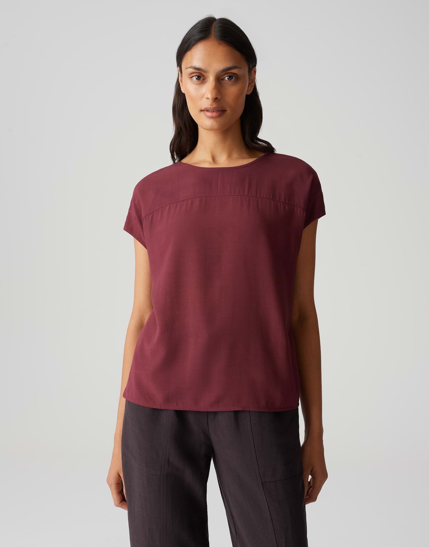 OPUS Kurzarmshirt SESONNE Regular im Materialmix günstig online kaufen