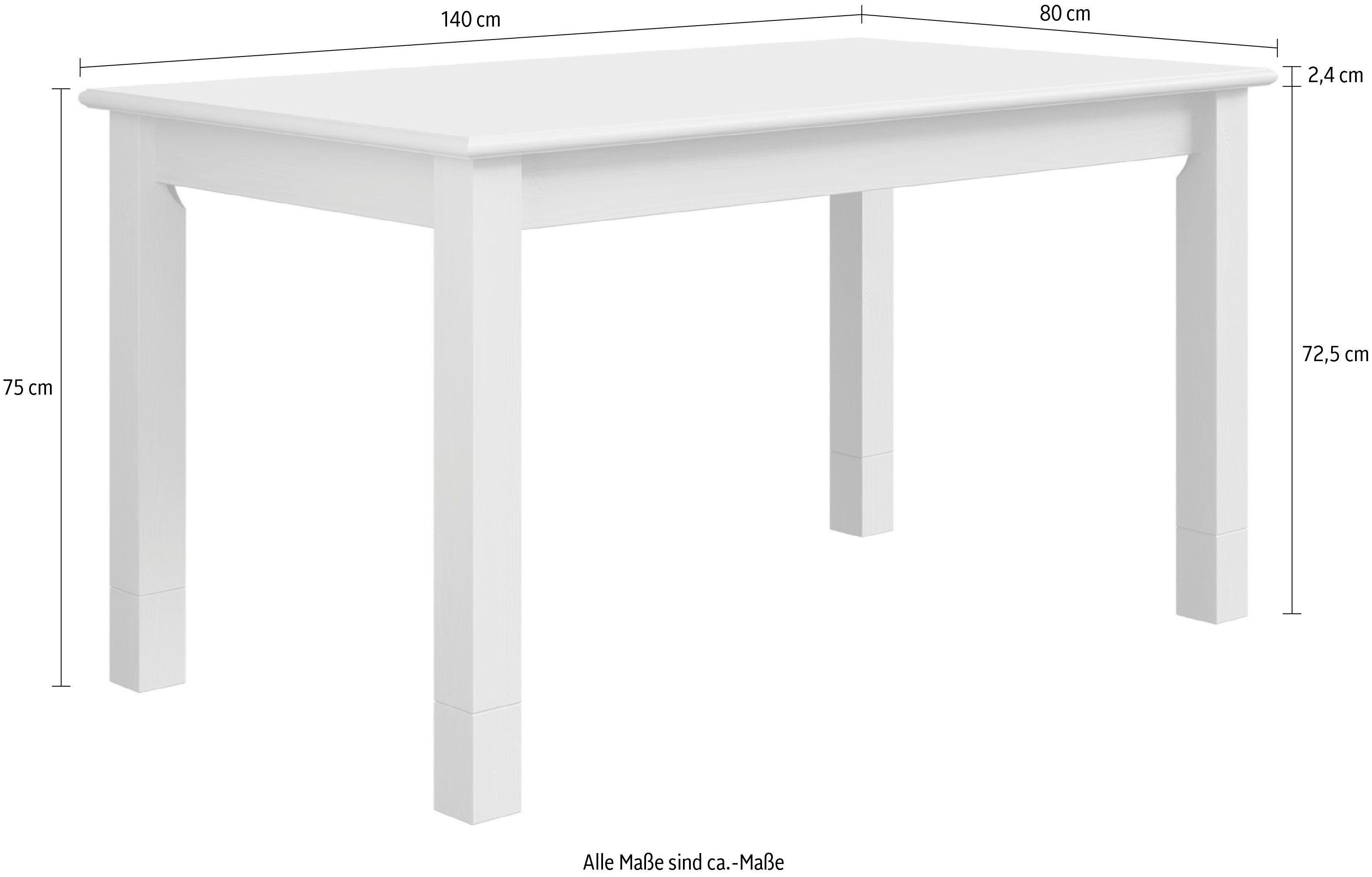 Home affaire Esstisch Rauna, Aus massiver Kiefer