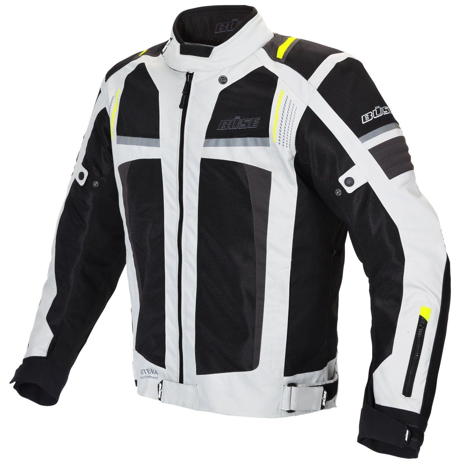 Motorradjacke Büse Herren Livorno hellgrau Meshjacke Büse