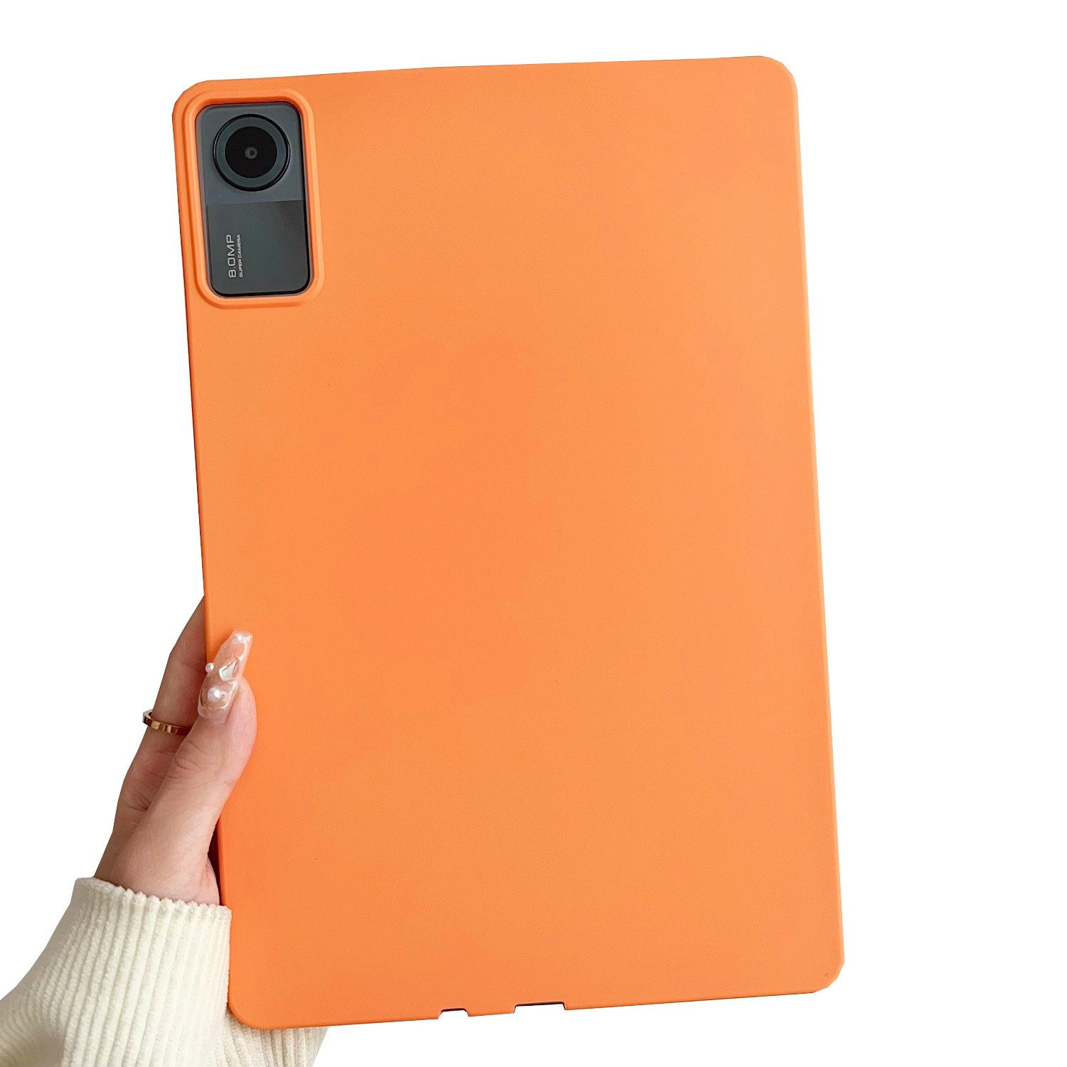 Wigento Tablet-Hülle Für Xiaomi Redmi Pad 2 / SE 11" TPU Silikon Hülle ultra dünn Orange