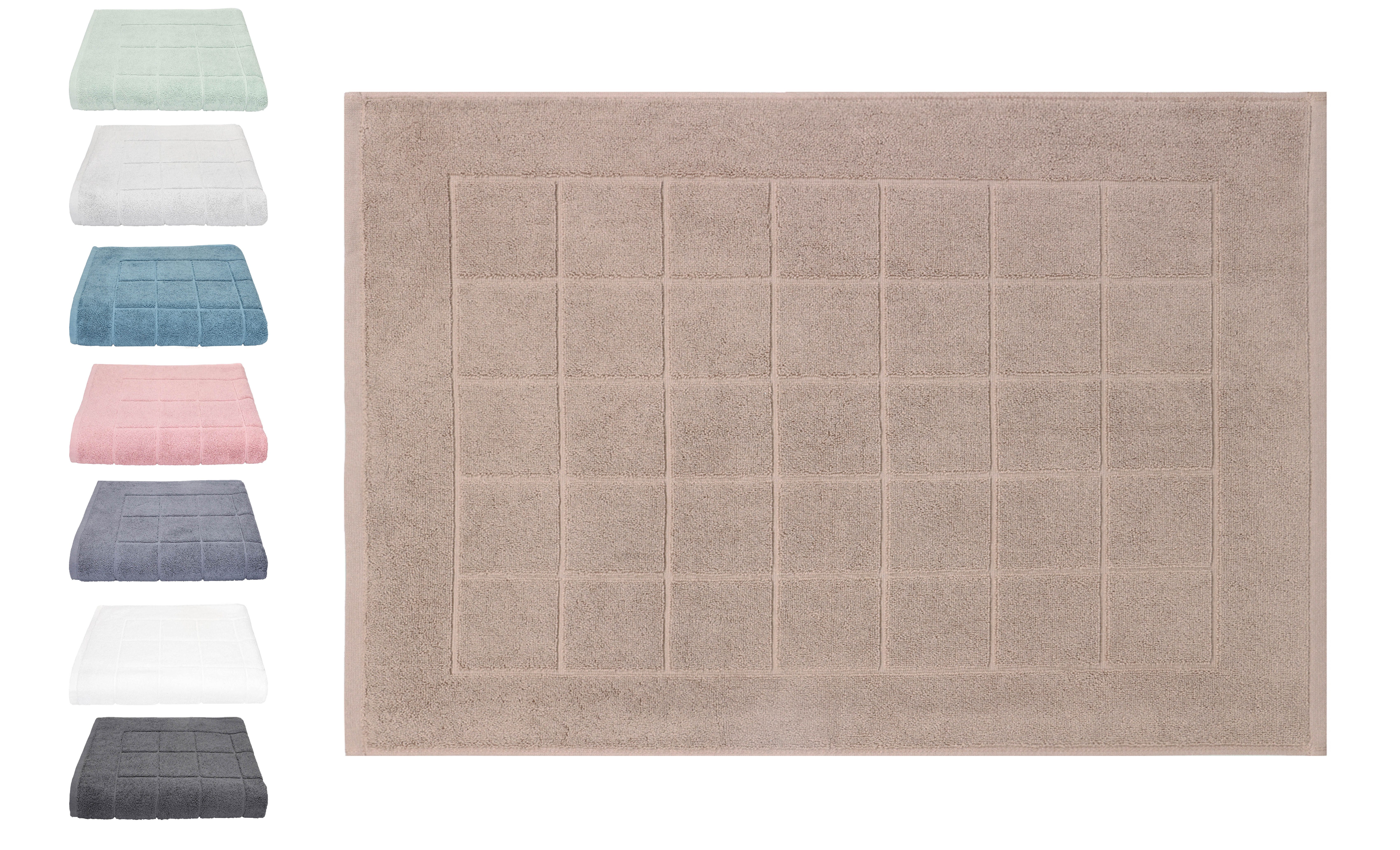 Betz Badematte Badvorleger Berlin Größe 50x70 cm Qualität 650 g/m², beidseitig nutzbar, Baumwolle, maschinenwäsche