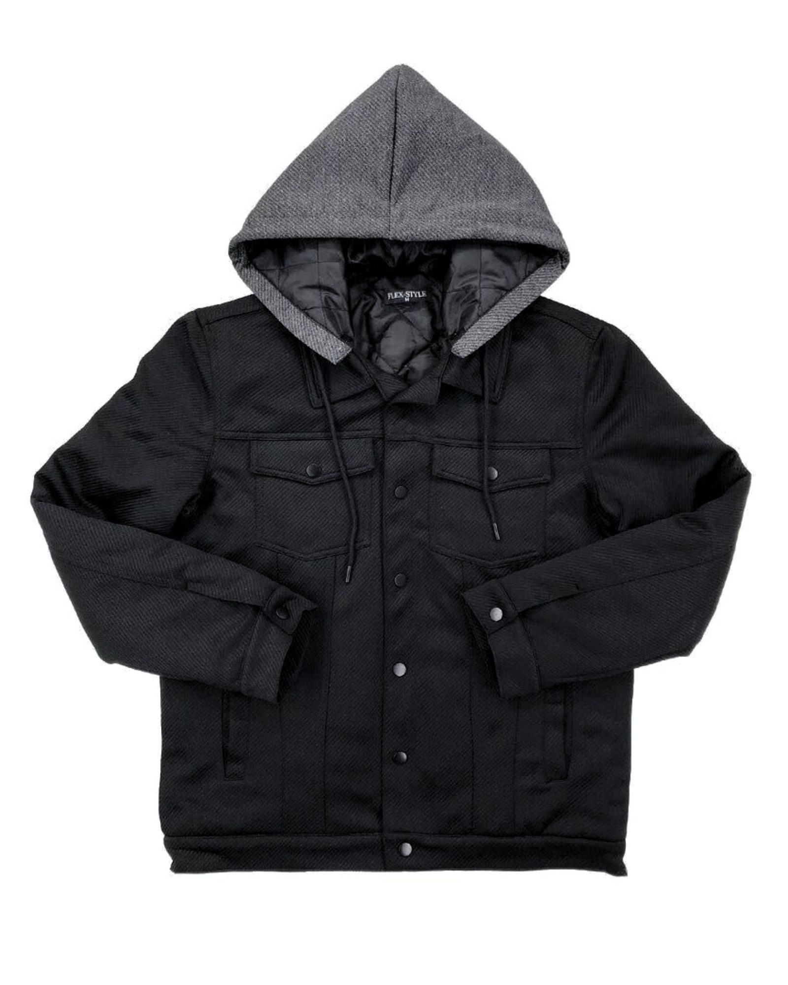 ITALY VIBES Canvasjacke ANDRÉS - Wendejacke - leichte modische Jacke - abnehmbare Kapuze