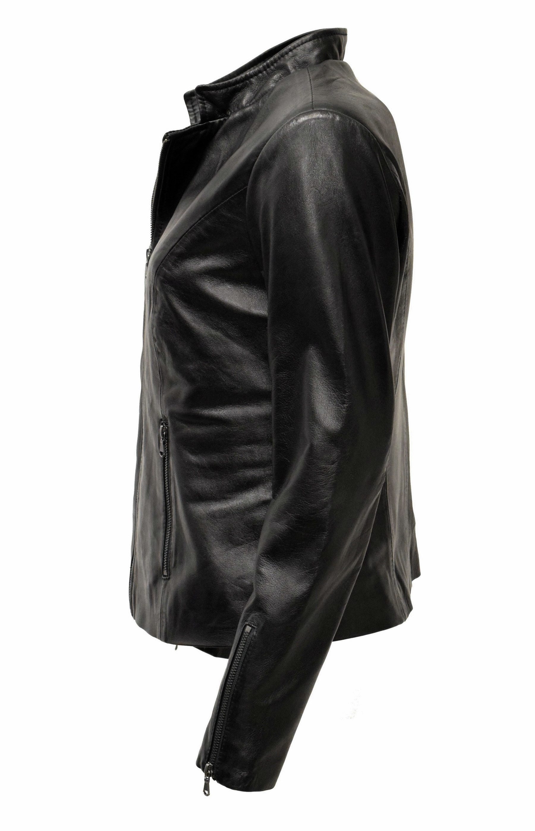 Zimmert Leather Lederjacke Debby weiches Leder, Creme Beige Cognac Braun Sc günstig online kaufen