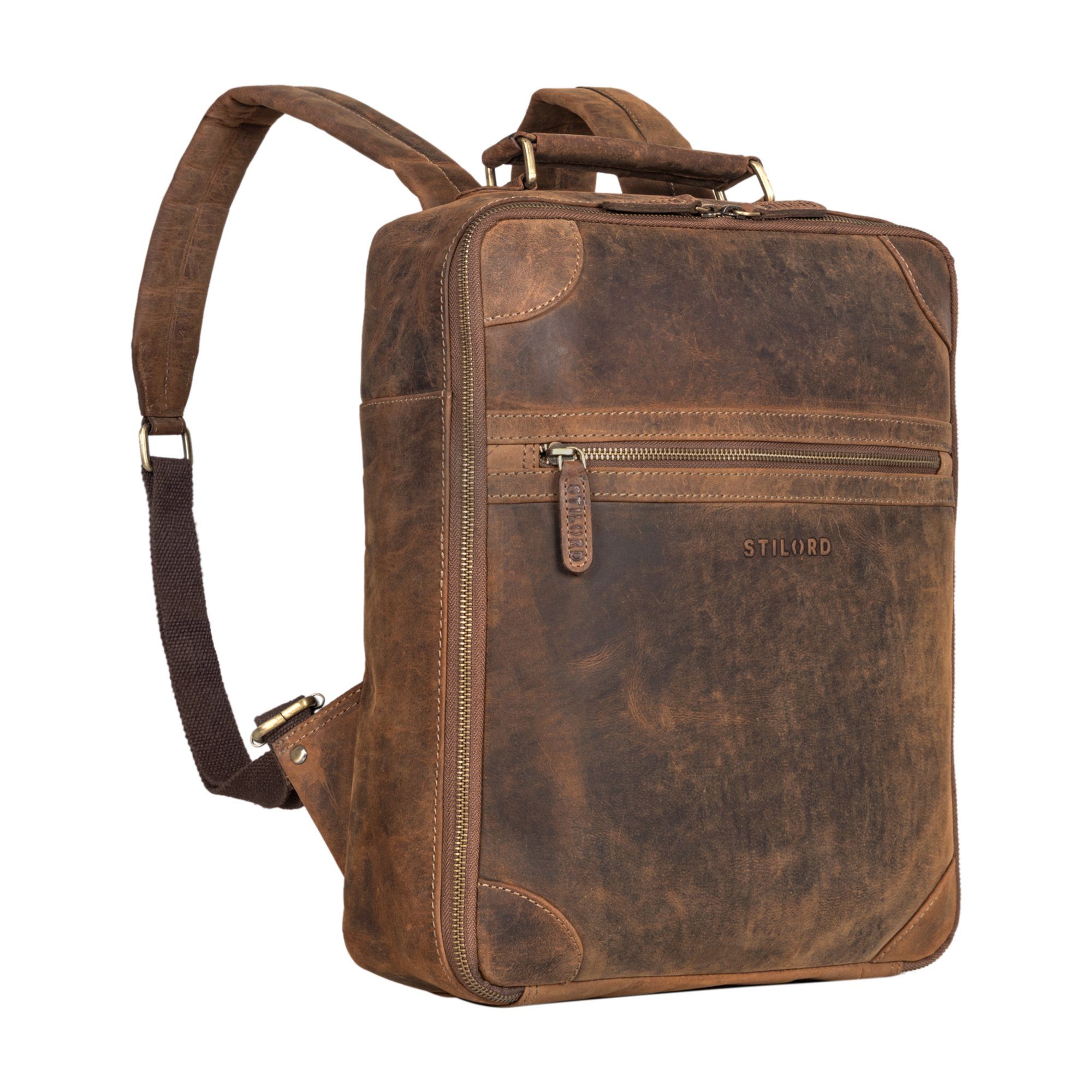 Notebookrucksack "Castiel" Business Rucksack Echtleder