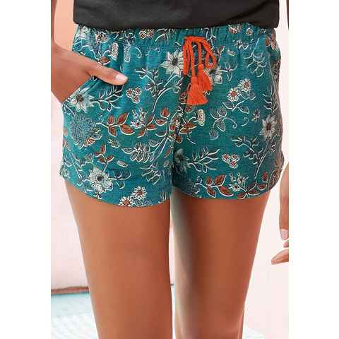 LASCANA Schlafshorts im Blumen Allover-Druck