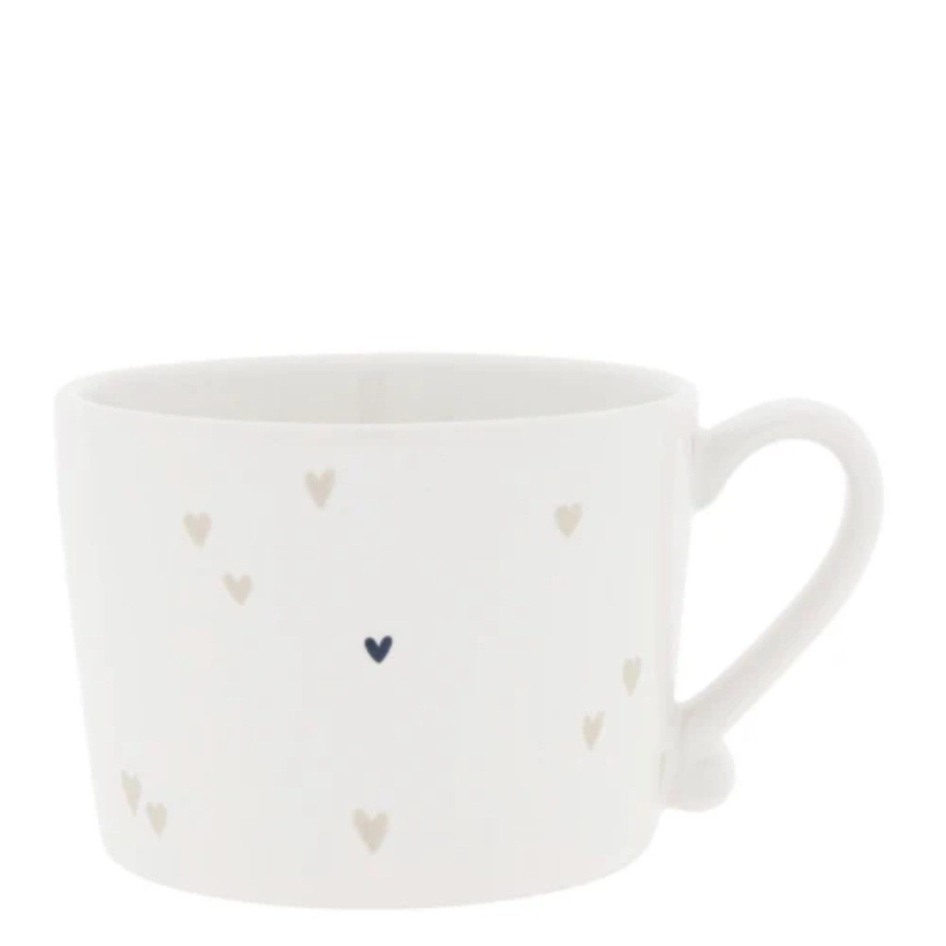 Bastion Collections Tasse Herzen beige/weiß D10cm aus keramik