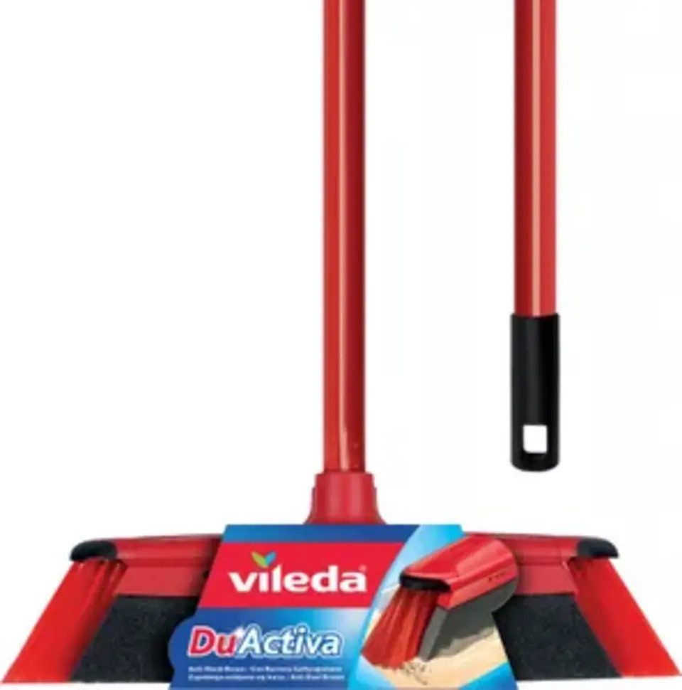 Vileda Abziehbesen Besen Duactive Bürste mit Stiel 130cm, (1-tlg)