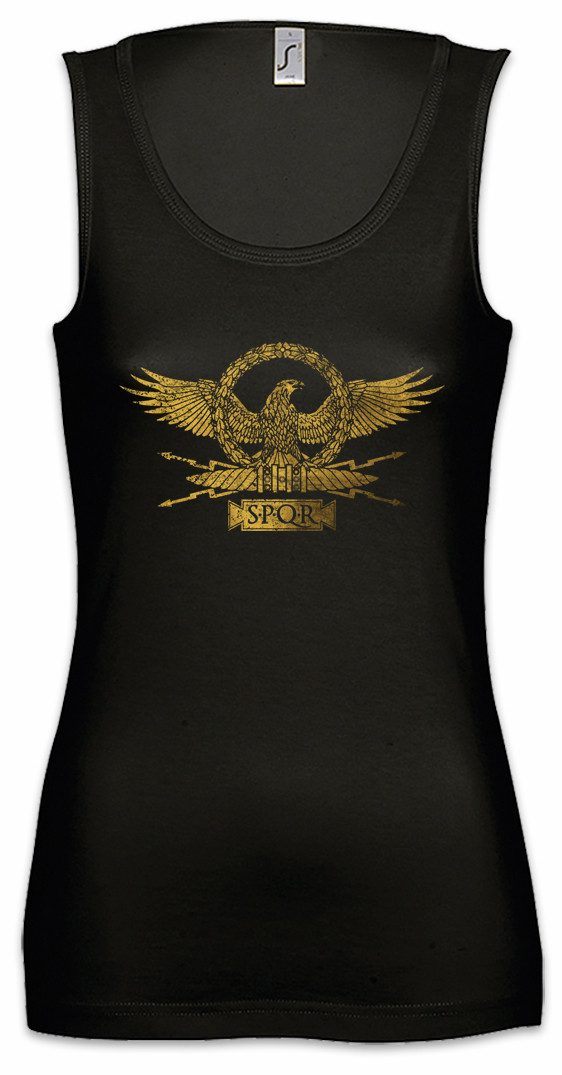 Urban Backwoods Tanktop Römischer Adler Ärmelloses Damen T-Shirt Roma Rom Cäsar Karte Kaiser Legion Legionär Reich