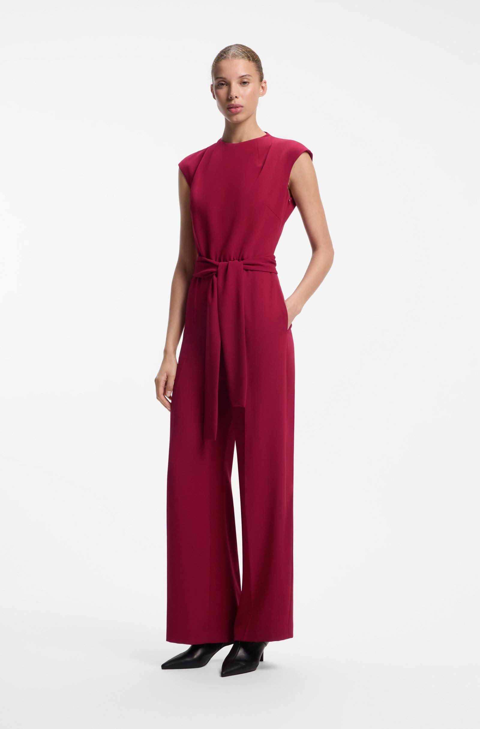 HUGO Jumpsuit Kathalia mit Bindegürtel (1-tlg)