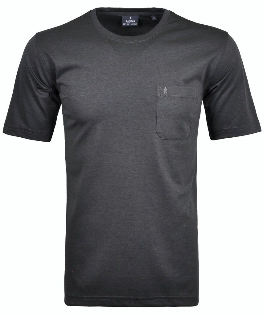 RAGMAN T-Shirt mit Brusttasche 019-ANTHRA