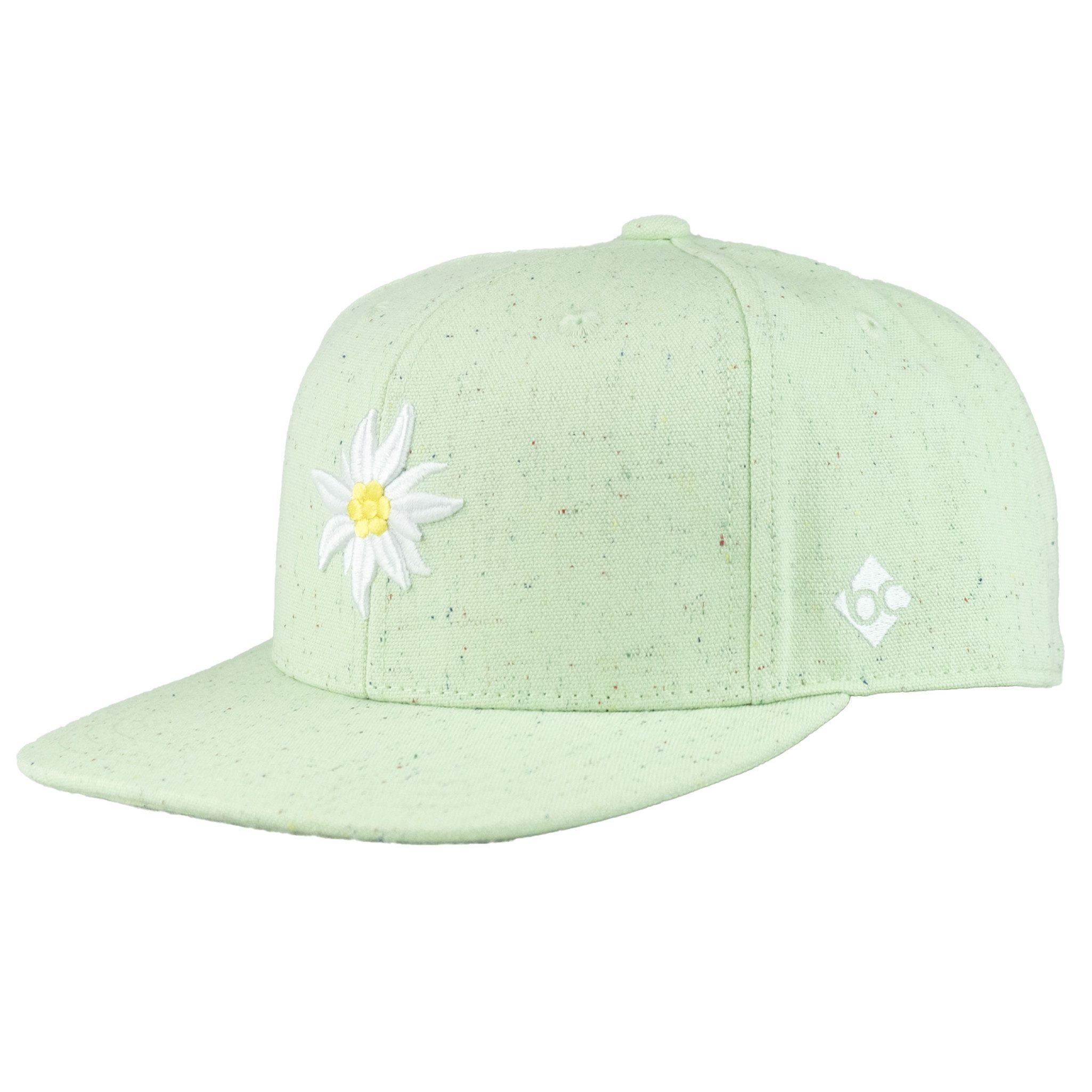 Snapback Cap Bavarian Caps Cap "Edelweiß Konfetti" - minze (Snapback) one size