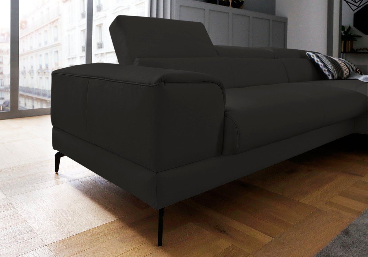 W.SCHILLIG Ecksofa piedroo, Designsofa mit tollem Sitzkomfort, L-Form, Kopfteilverstellung, wahlweise mit Sitztiefenverstellung, Breite 303cm