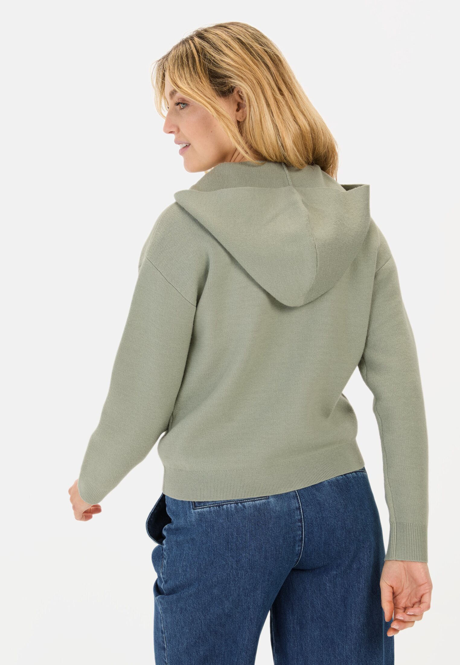 camel active Strickjacke mit Kapuze Kapuze günstig online kaufen