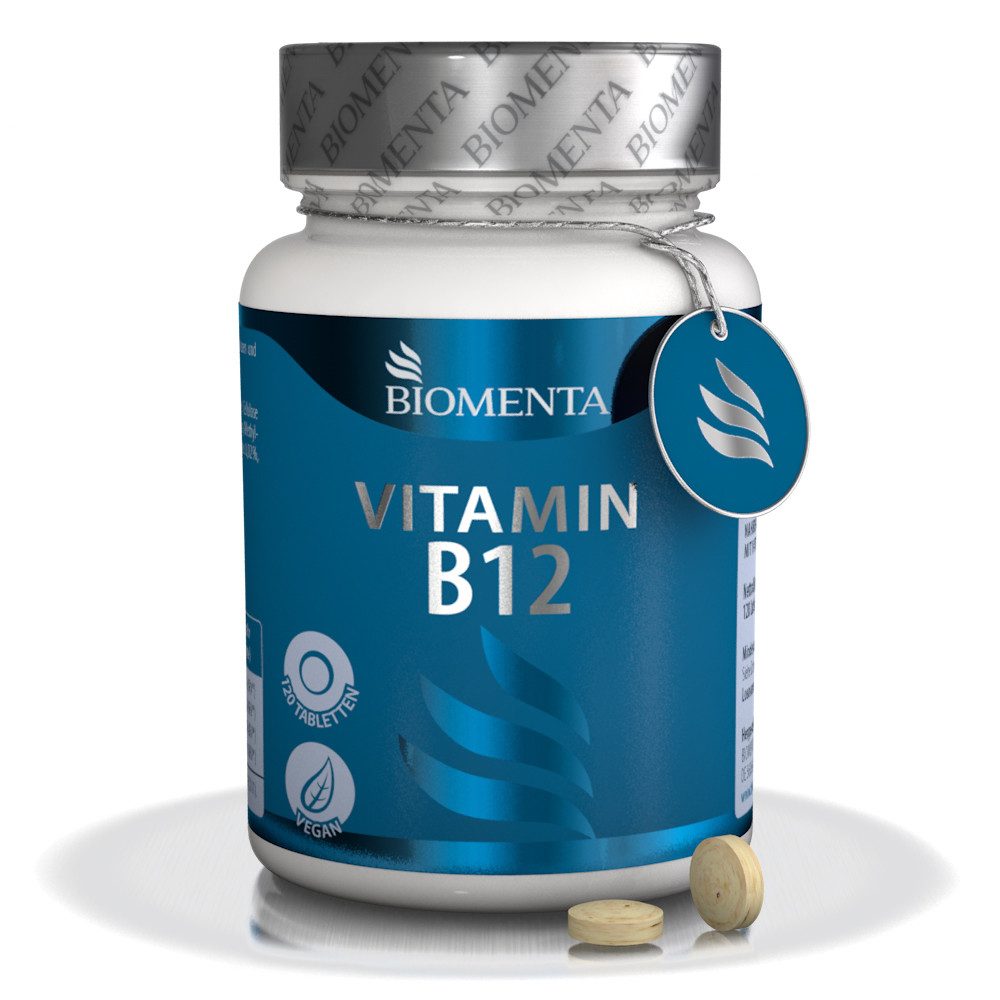 BIOMENTA Vitamin B12 Komplex - 120 vegane VitaminB 12 Lutschtabletten Tablette, 120 St., 30 g
