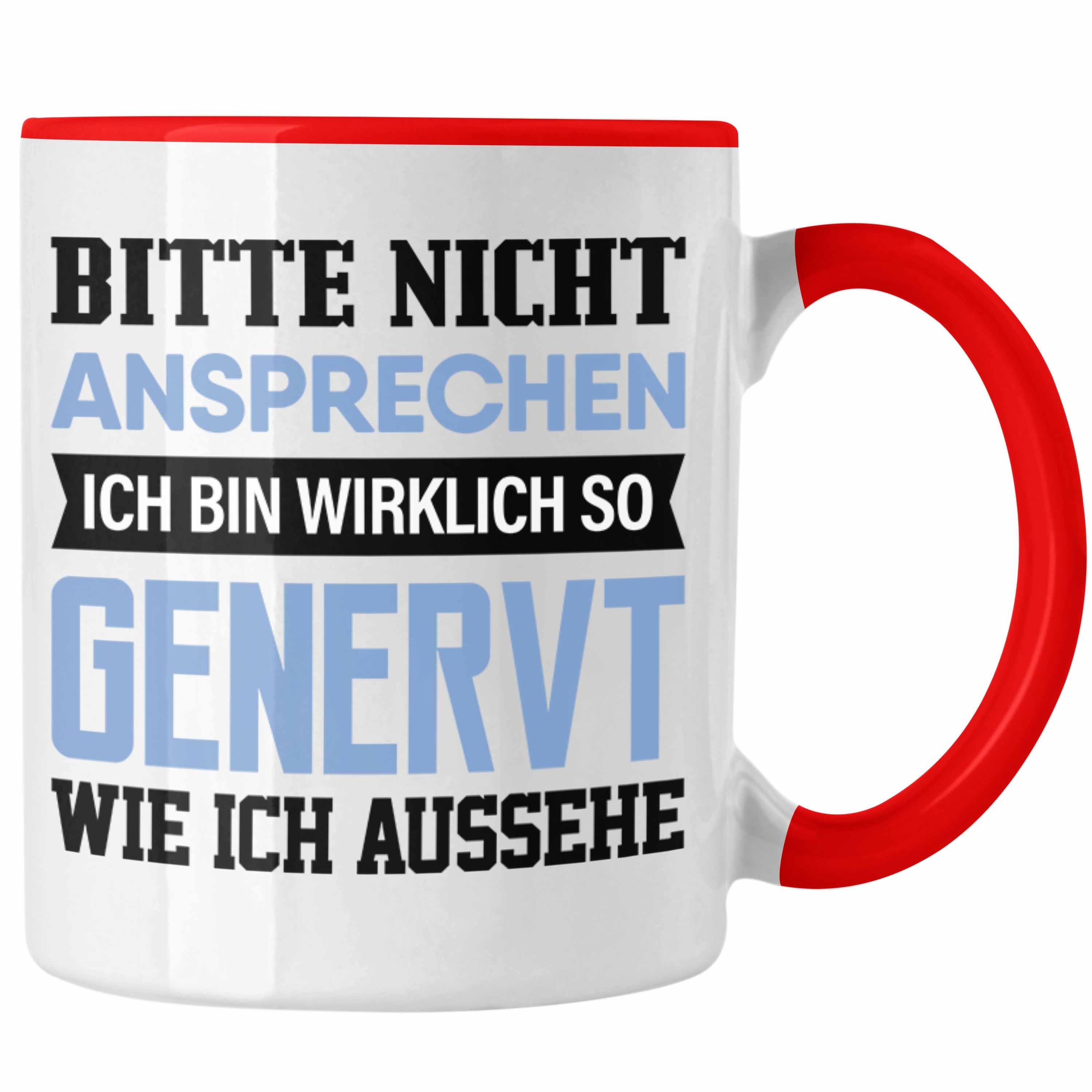 Trendation Tasse Genervt Tasse Arbeitskollege S Rot Spruch für Geschenk