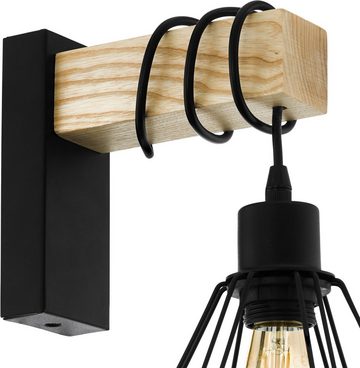 EGLO Wandleuchte TOWNSHEND 5, ohne Leuchtmittel, Vintage Wandleuchte im Industrial Design, Retro Lampe Fassung: E27