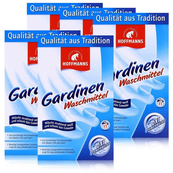 Hoffmanns Hoffmanns Gardinen Waschmittel 660g - Wäscht strahlend weiß (5er Pack) Spezialwaschmittel