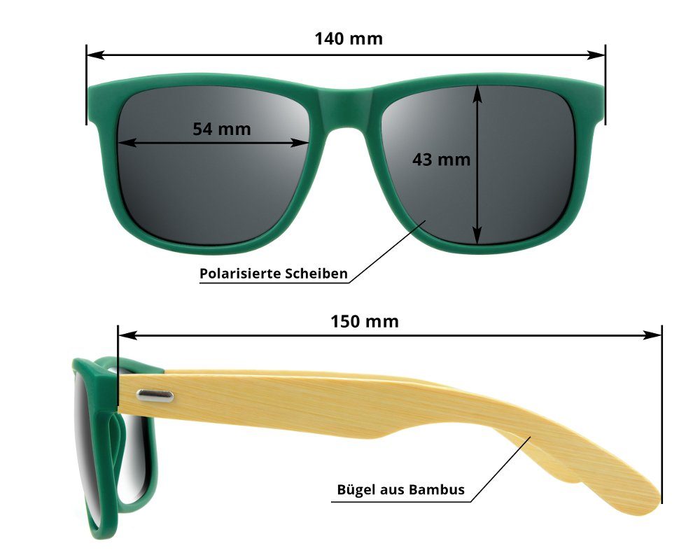 UrbanSky Sonnenbrille Raymond (2er-Pack, Sonnenbrillen-Set mit Einstecketuis) Doppelpack - polarisiert
