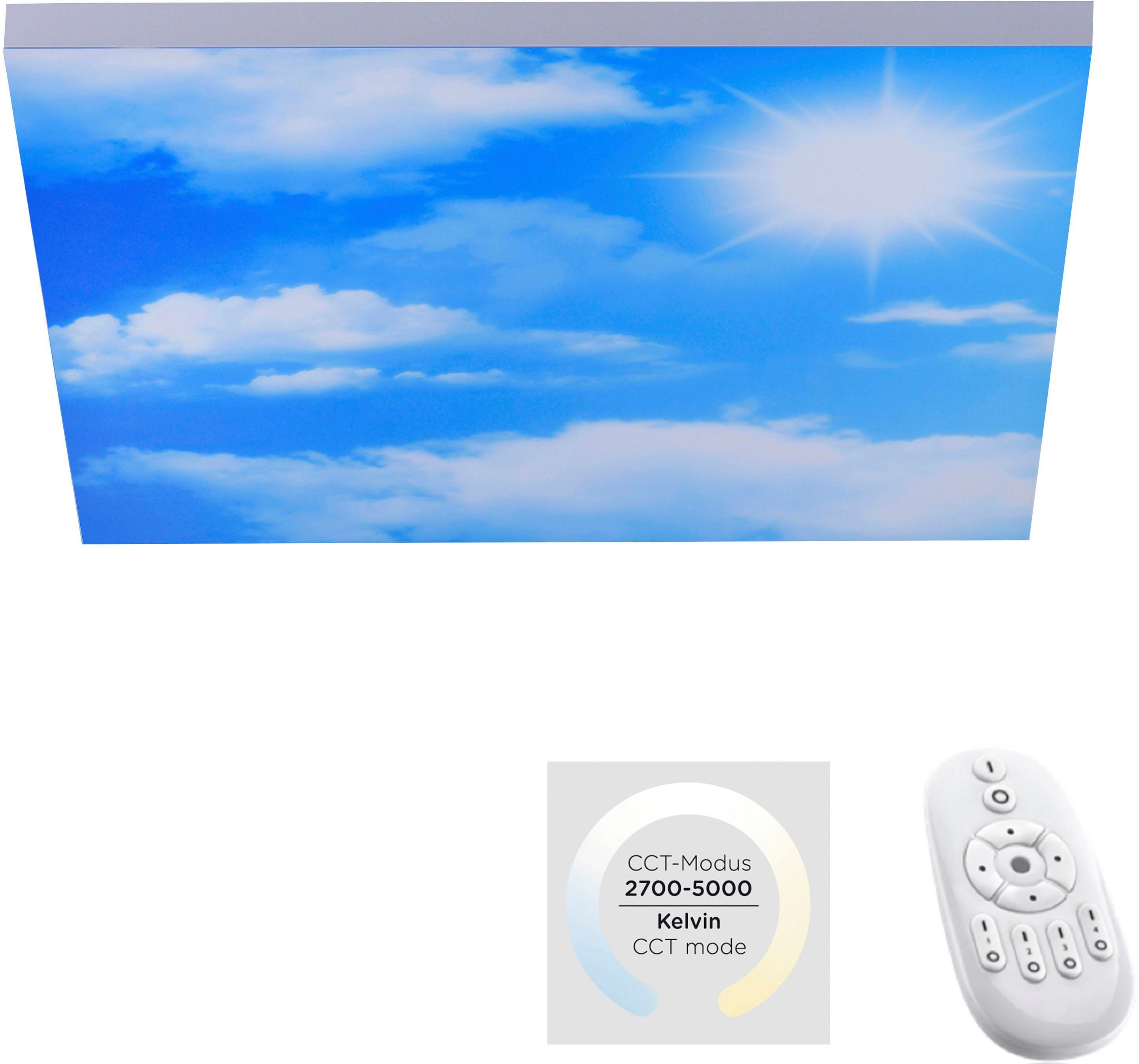 wechselbar, Dimmfunktion, - Leuchten LED Memoryfunktion; Wolkenmotiv - warmweiß kaltweiß, CCT CLOUD, LED dimmbar, Deckenleuchte Farbtemperaturwechsel; Direkt