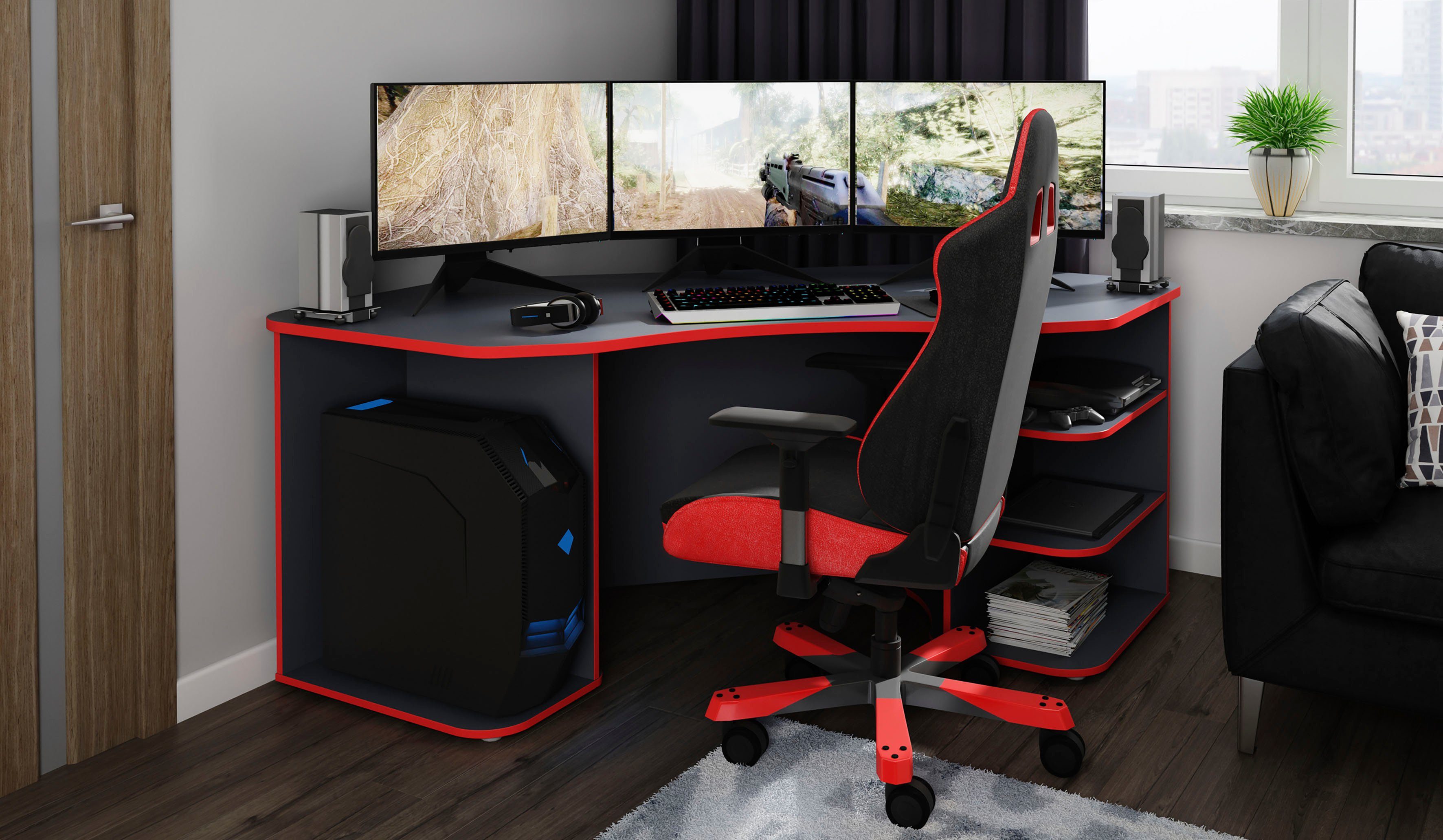 byLIVING Gamingtisch Thanatos, Breite 198 cm, günstig online kaufen