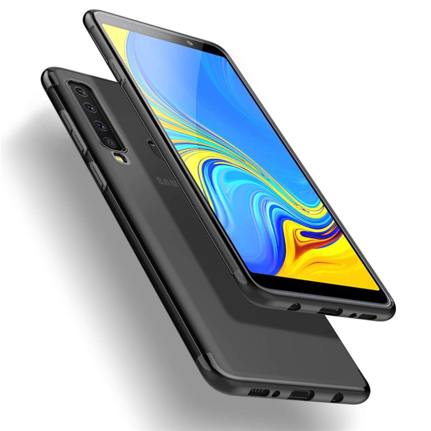 CoolGadget Handyhülle Slim Case Farbrand für Samsung Galaxy A9 2018 6,3 Zoll, Hülle Silikon Cover für Samsung A9 2018 Schutzhülle
