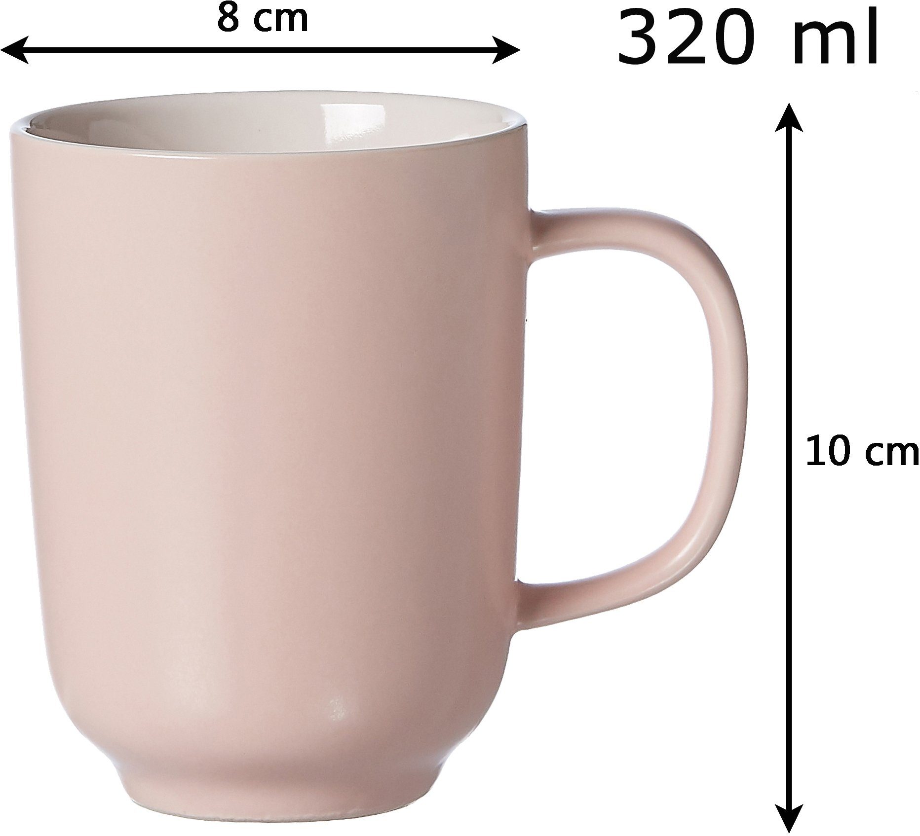 Ritzenhoff & Breker Becher Jasper, 4-tlg., Steinzeug, 4-teilig