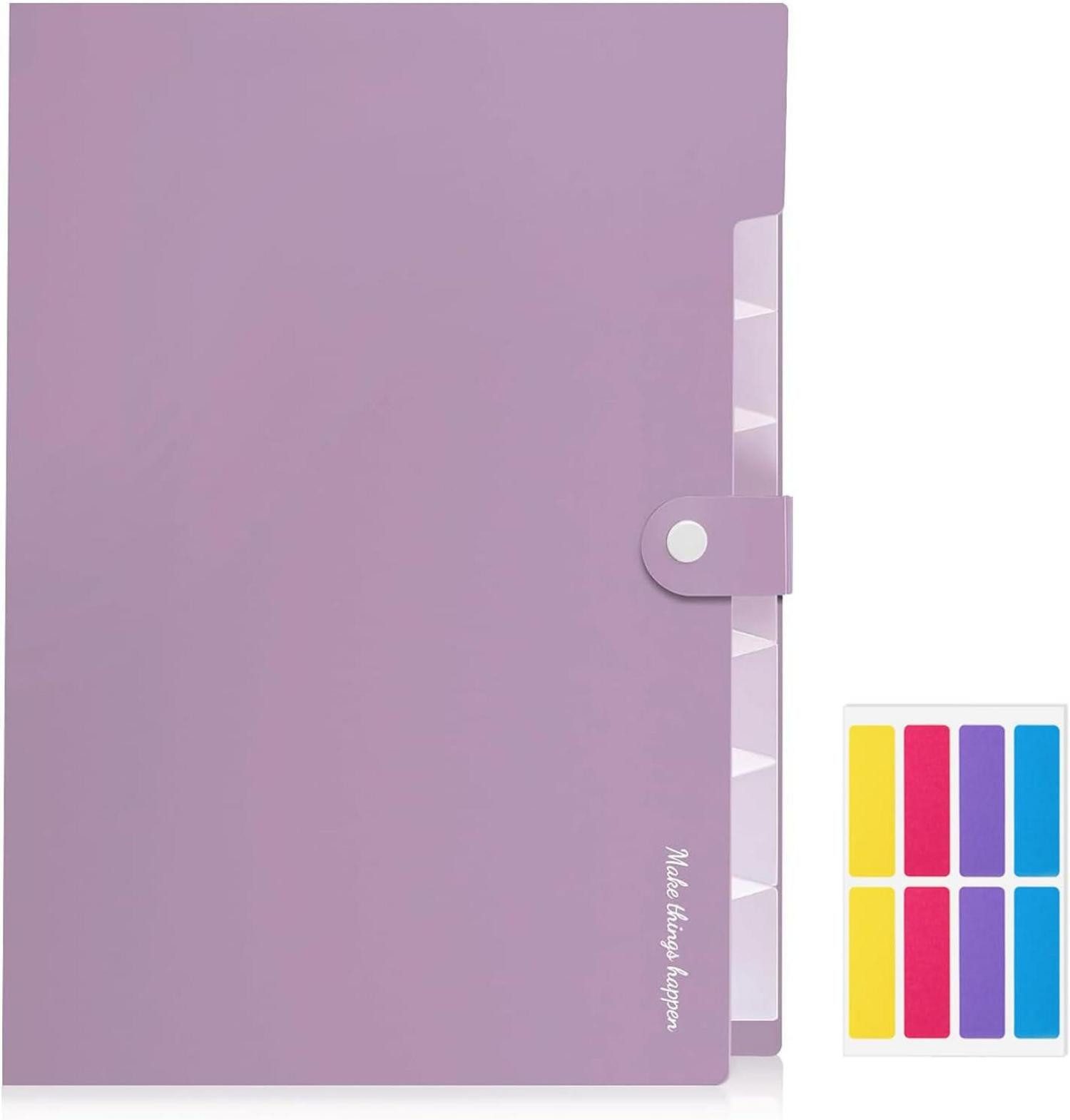 LuxusKollektion Fächermappe Dokumentenmappe A4 Fächermappe Organizer violett robust wasserdicht 7