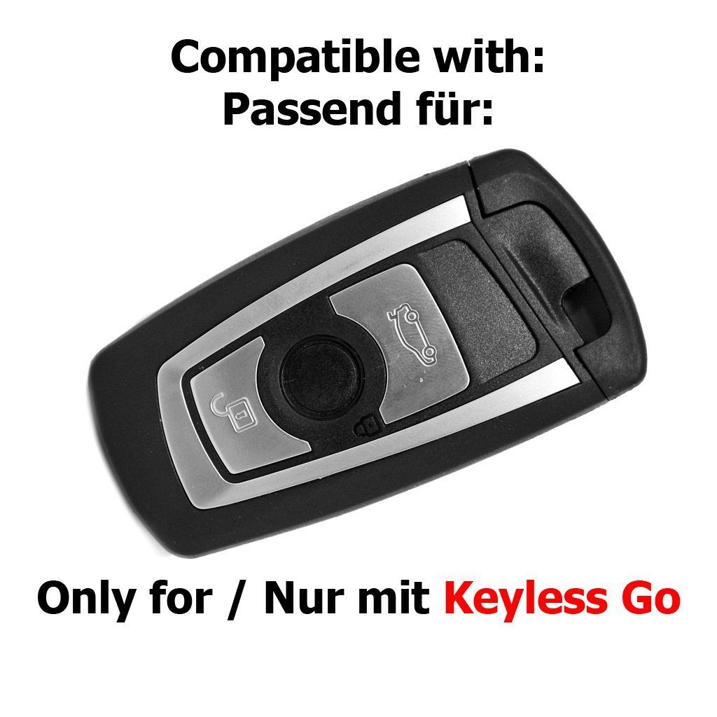 F10 F25 F22 Softcase F20 mt-key F32 für F30 Autoschlüssel Schlüsseltasche 3er Schutzhülle F11 2er 1er F13 Silikon BMW 4er F31 F07 Rot, F33